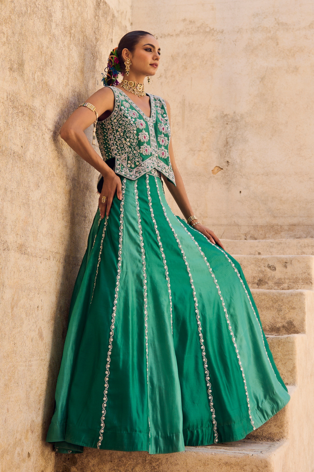 Pankhuri Waist Coat - Lehenga Set