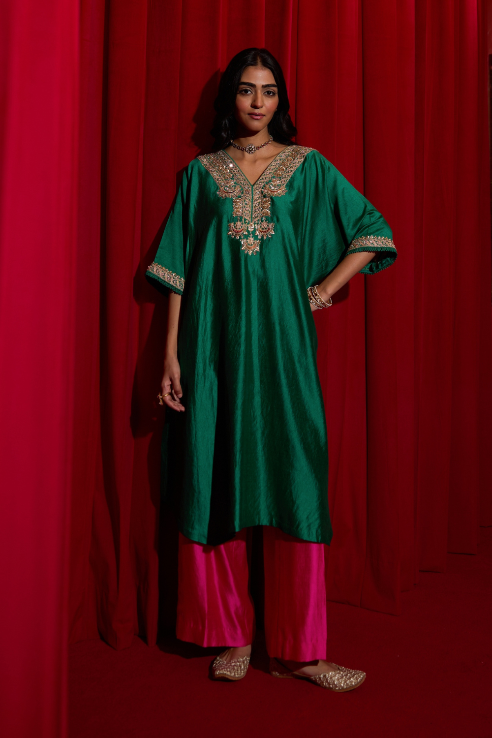 Haryali Banni Kaftan