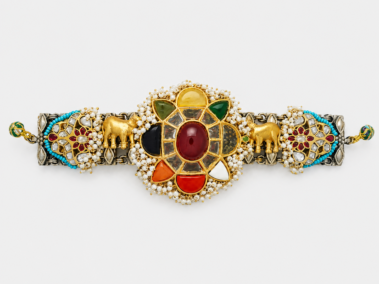 Navratna Floral Choker Set