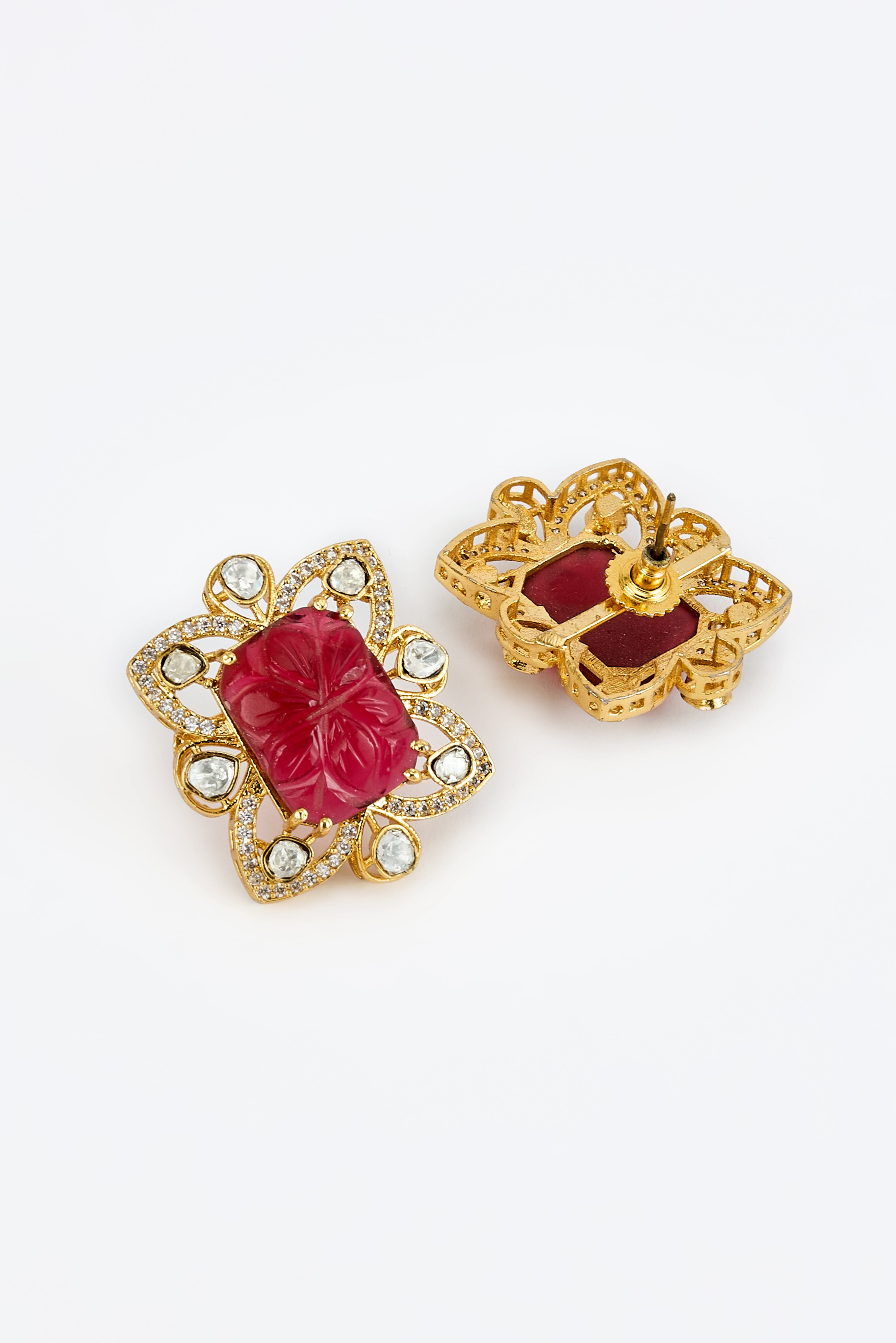 vivinia BY VIDHI MEHRA Antara Gold Plated Green Womens Kundan, Polki Mala Necklace Set with Pair of Earrings (Freesize)