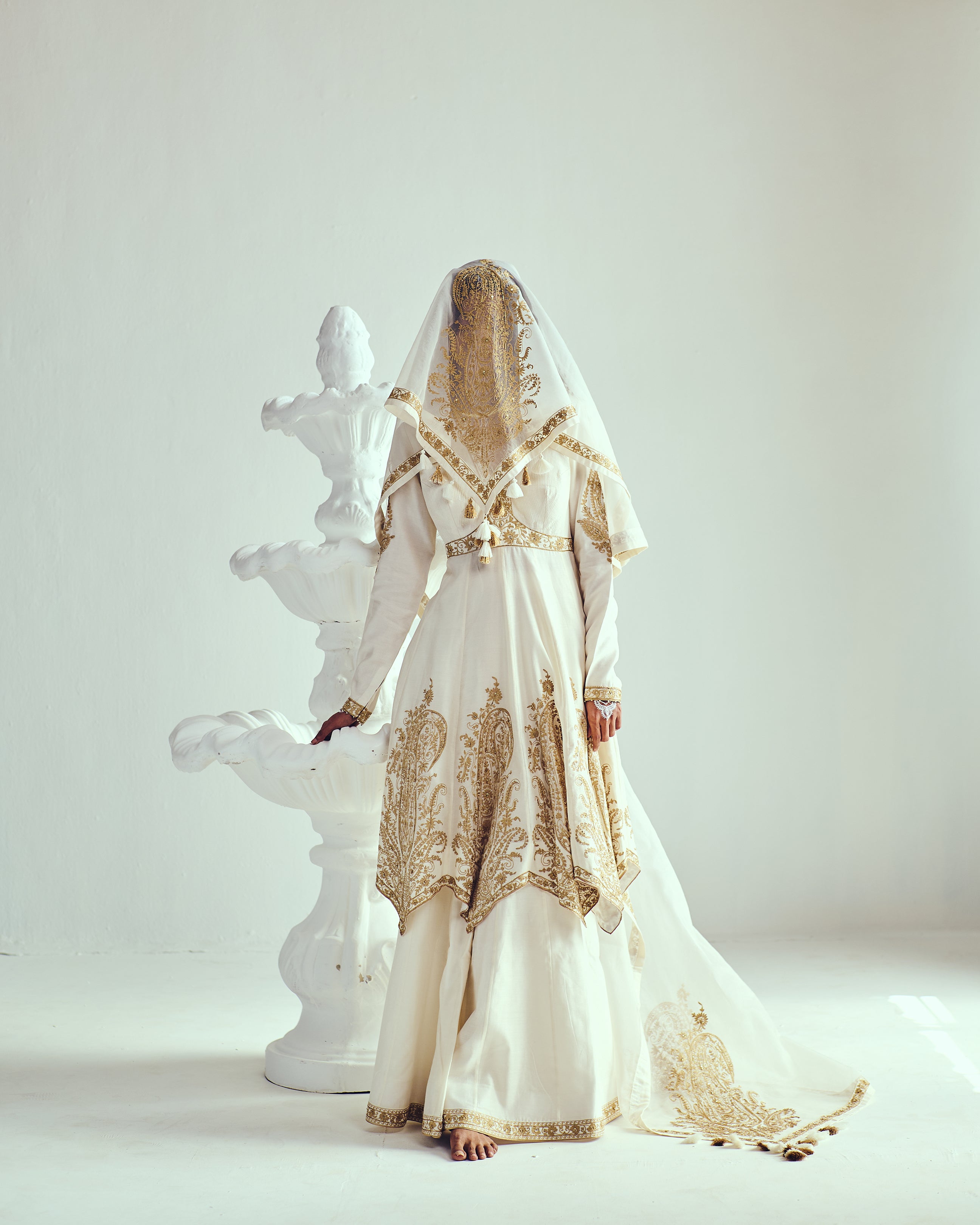 Placed Paisley Sharara Anarkali