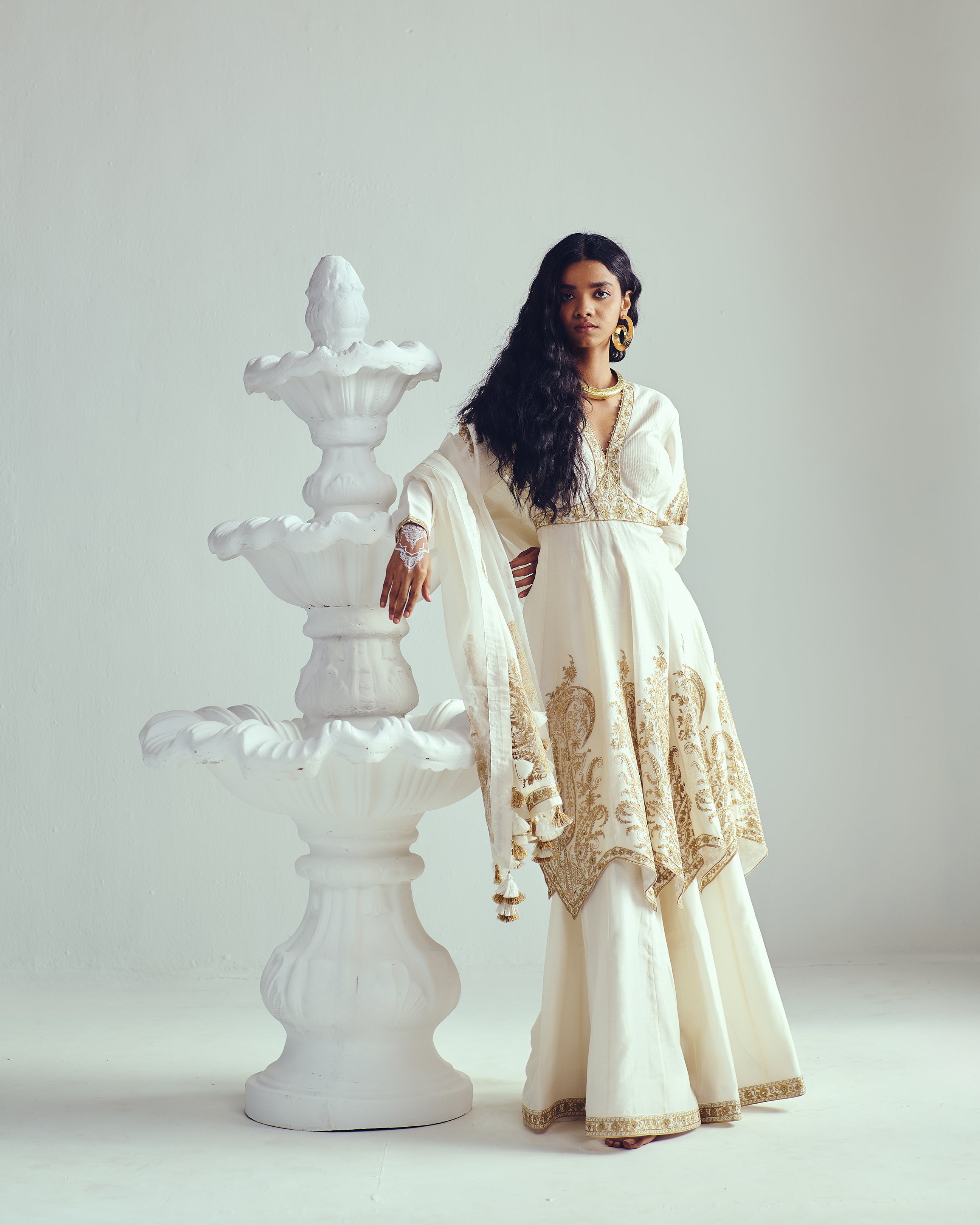 Placed Paisley Sharara Anarkali