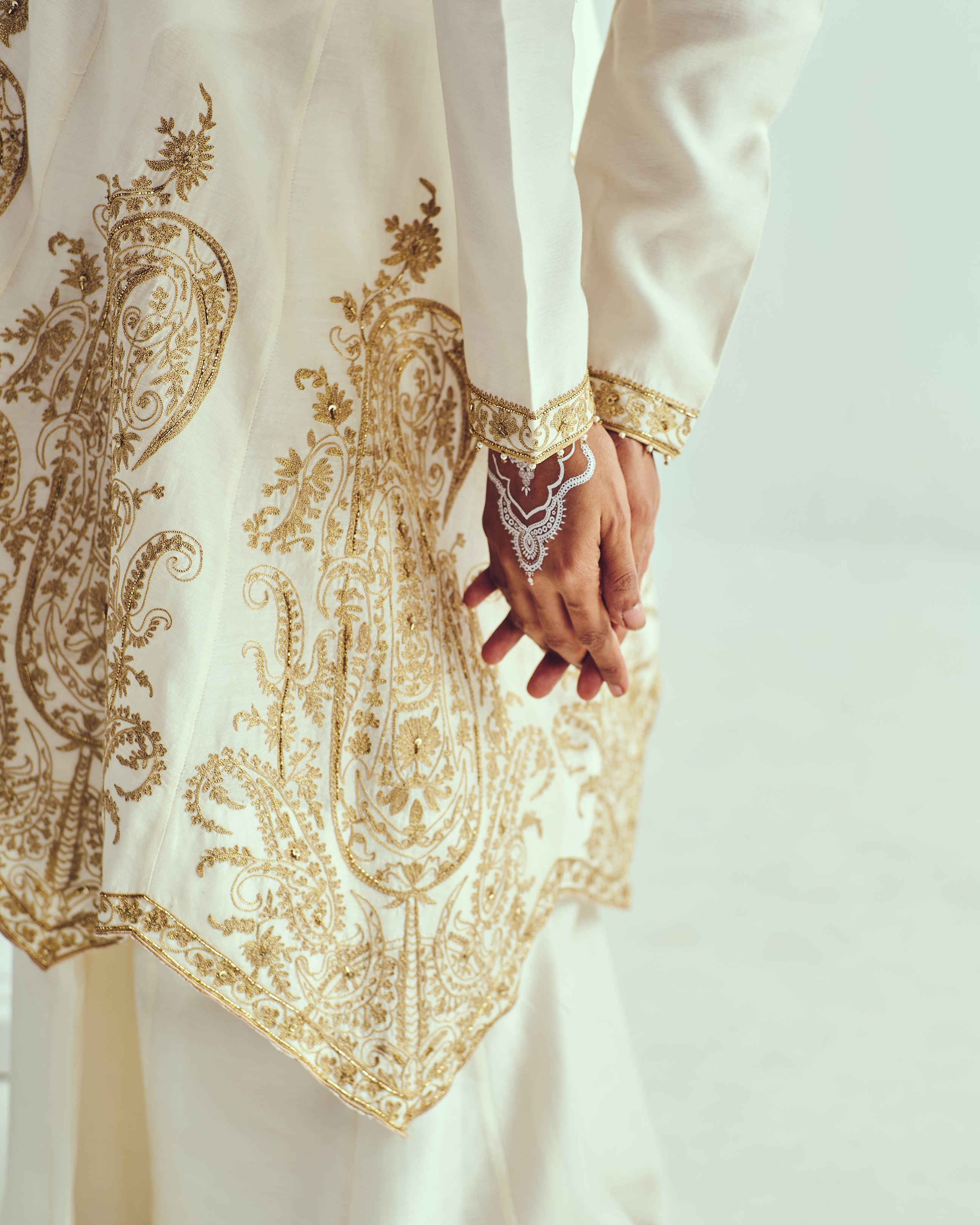 Placed Paisley Sharara Anarkali