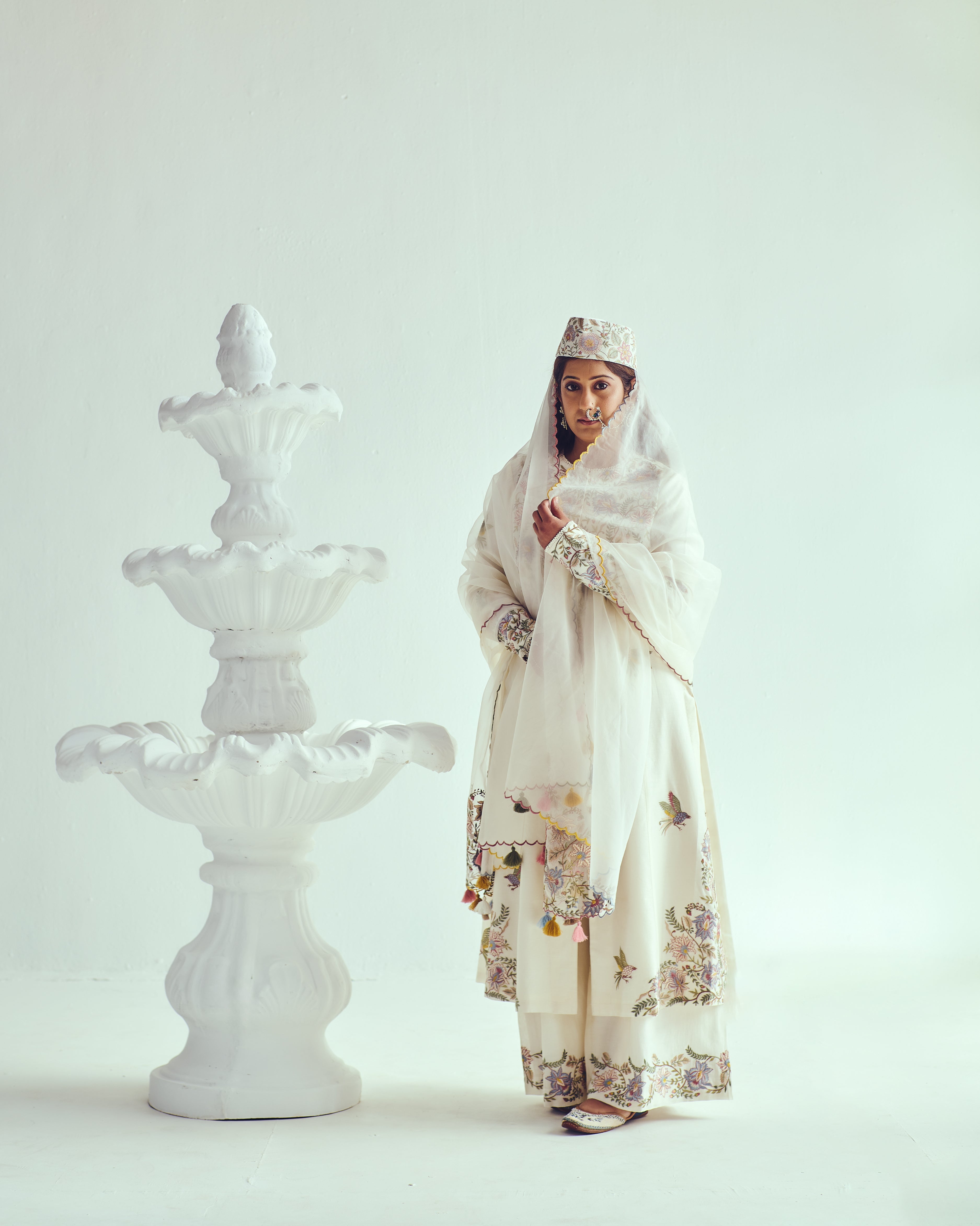 Hovering Nightingale Jacket Anarkali