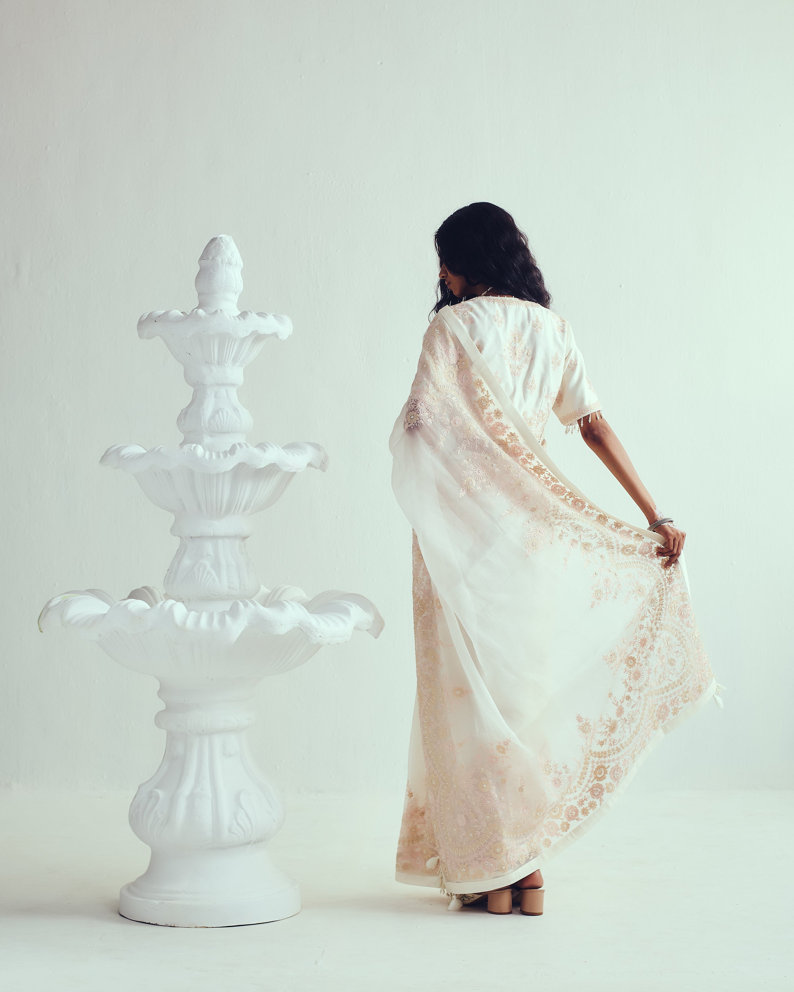 Kashidakari Saree Set