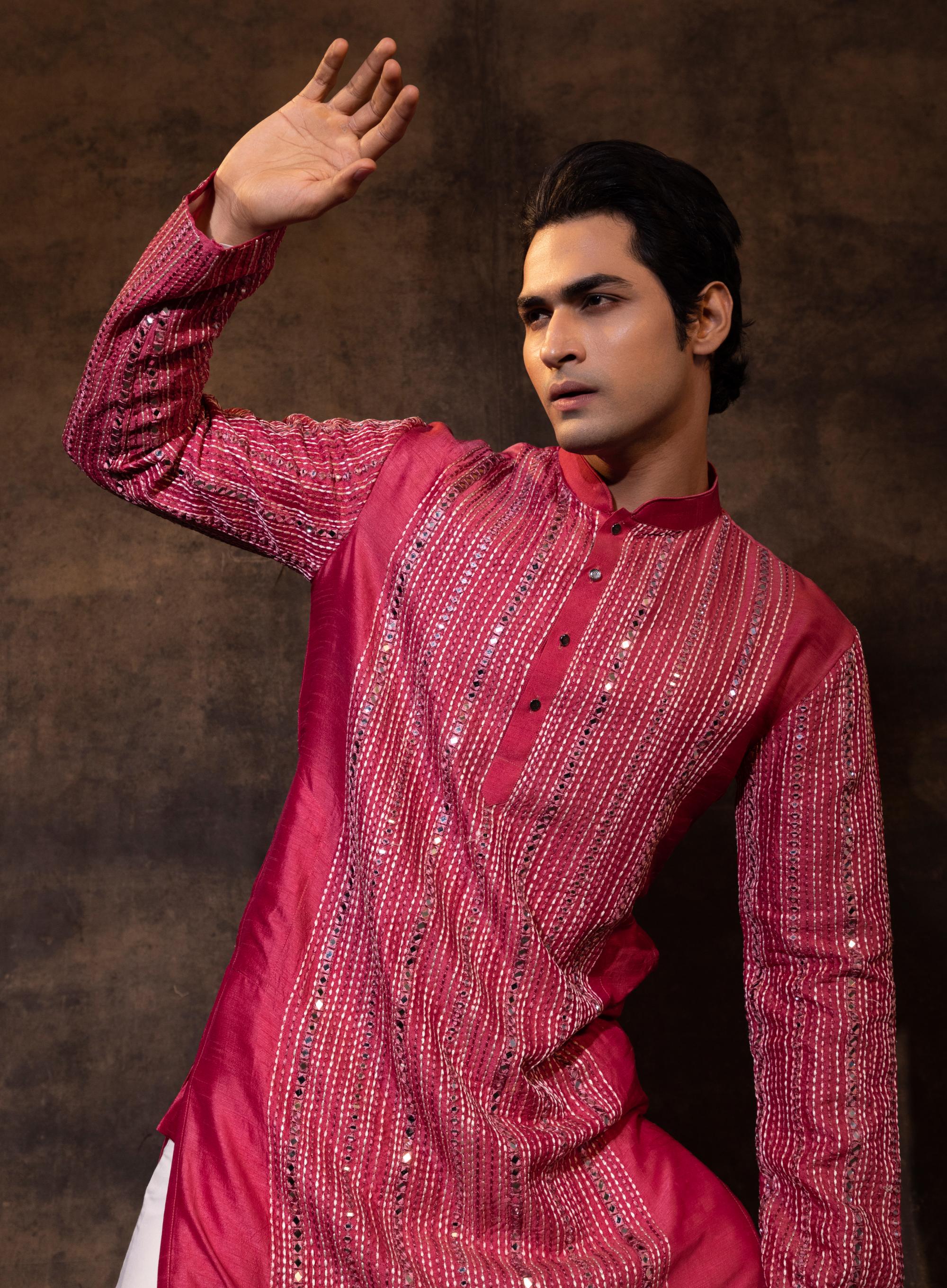 GULABI GLAMOUR KURTA SET