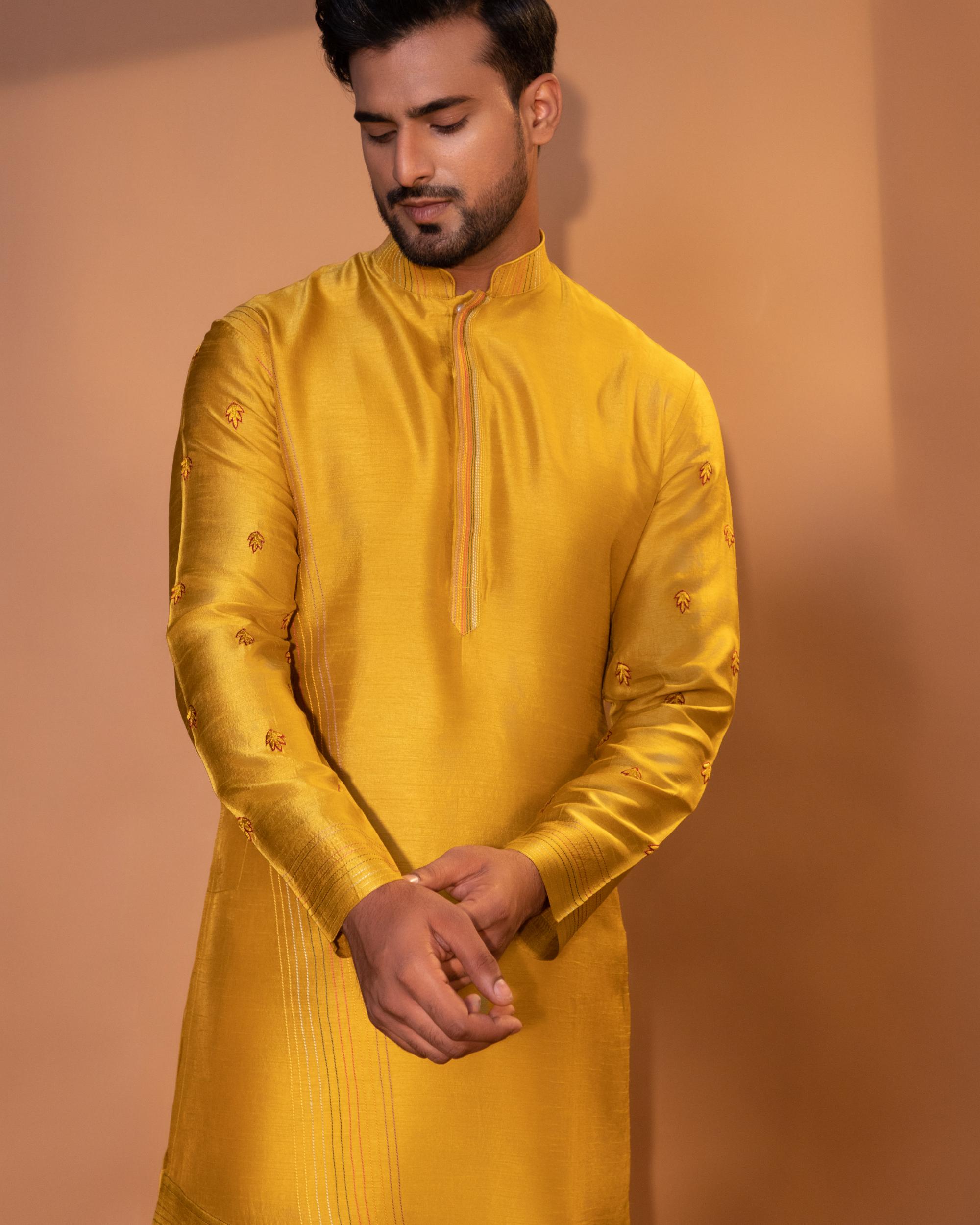 PEELI PALAK KURTA SET