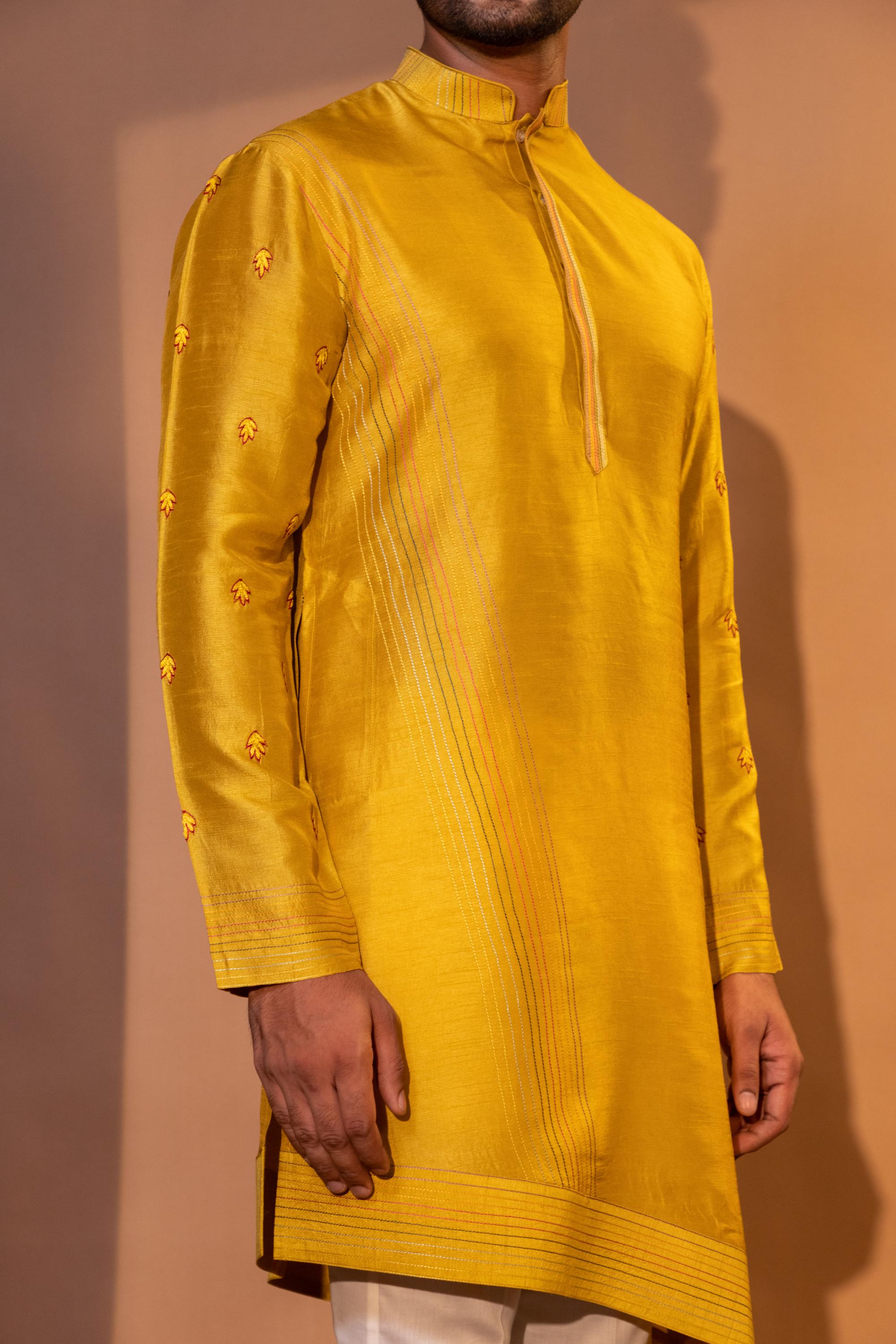 PEELI PALAK KURTA SET