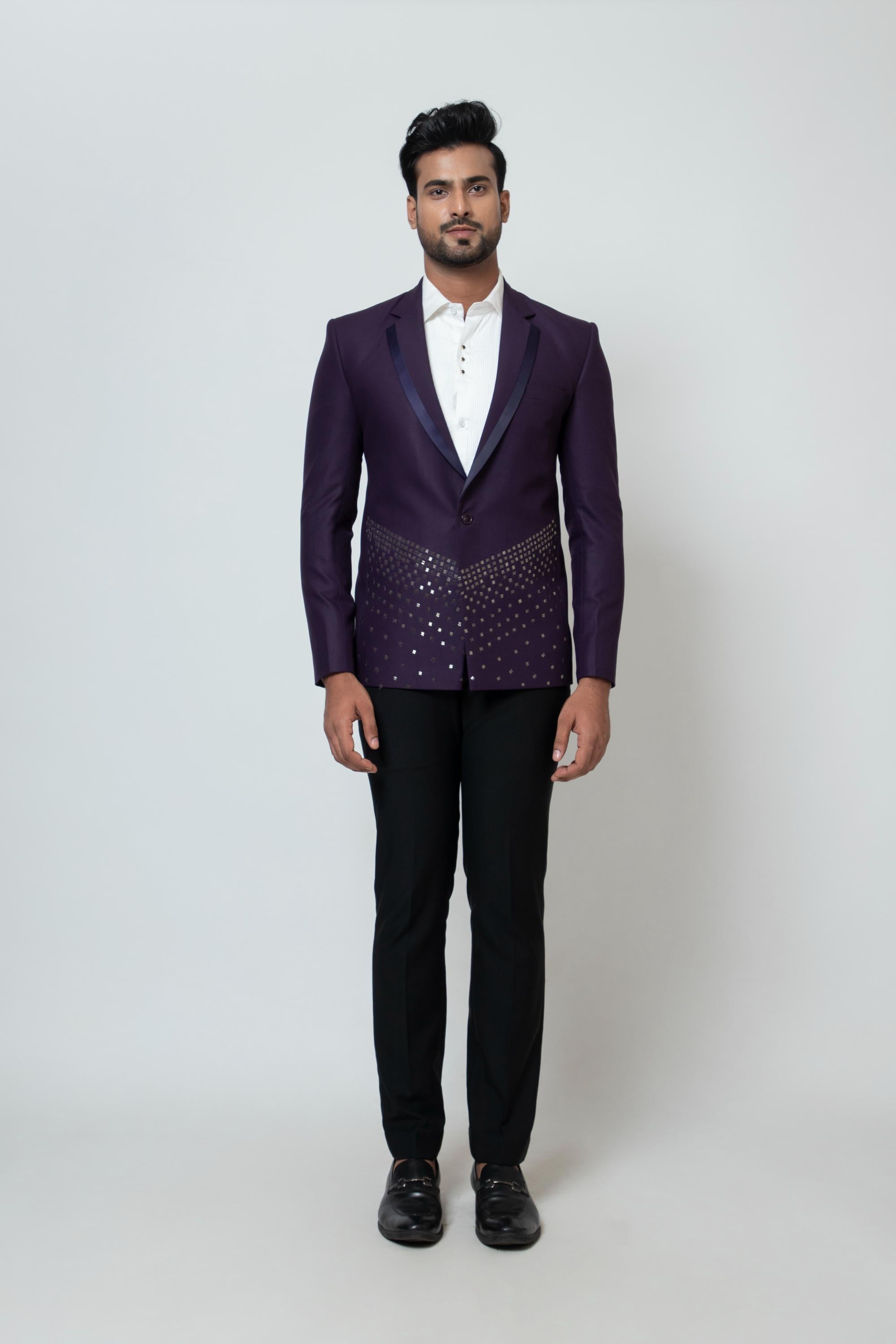 PURPLE BOX BLAZER SET