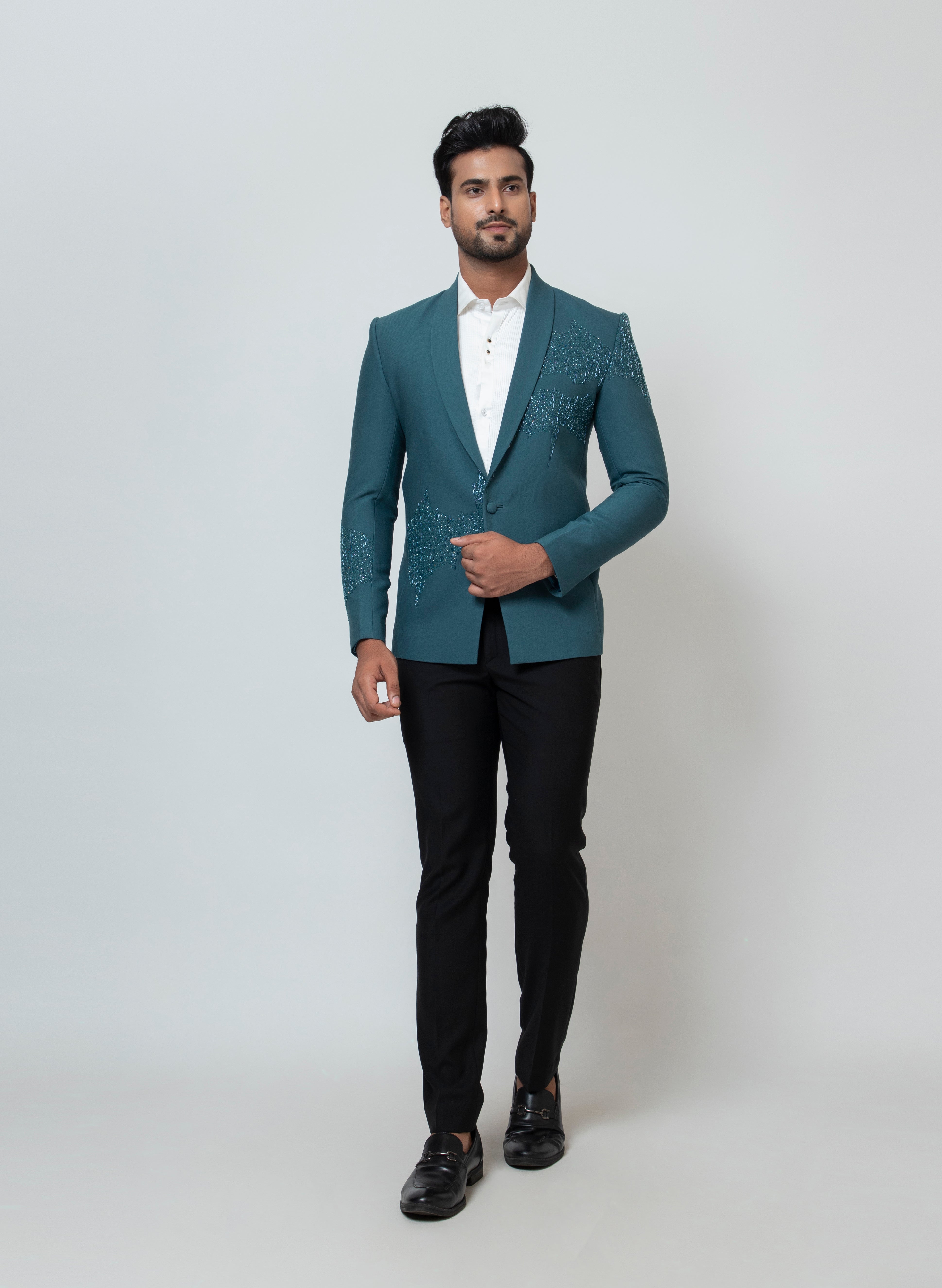 TEAL BLAZER SET