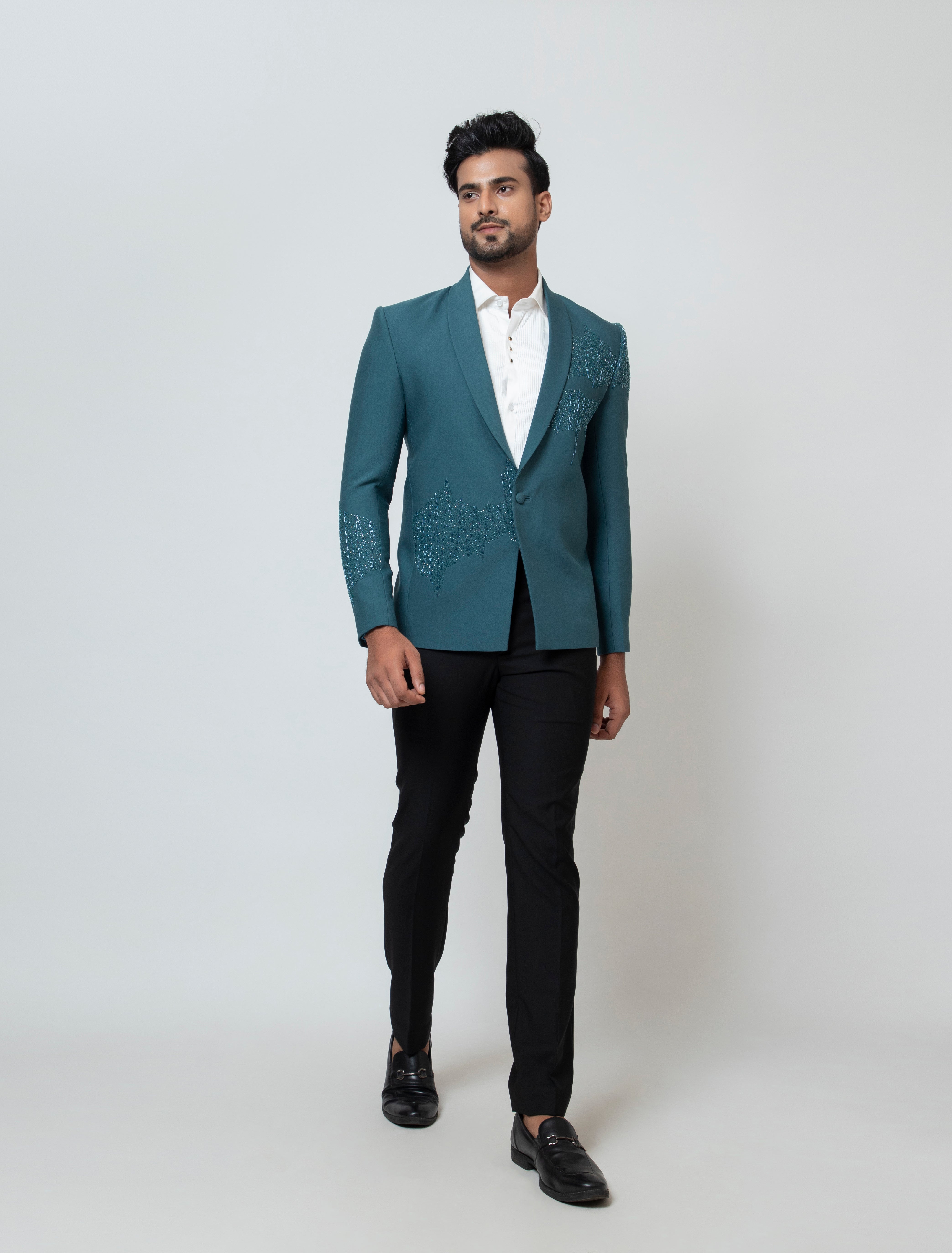 TEAL BLAZER SET