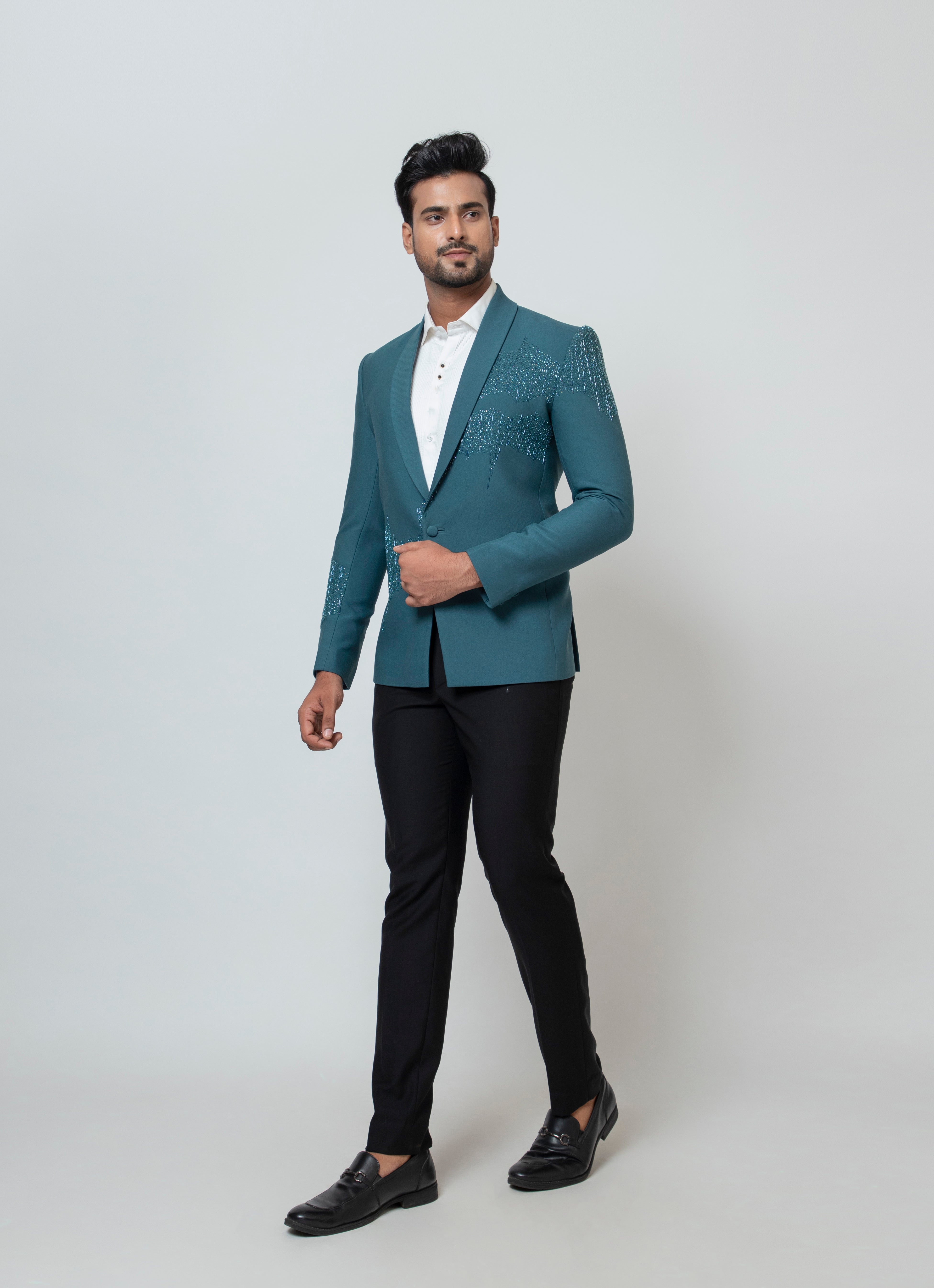 TEAL BLAZER SET