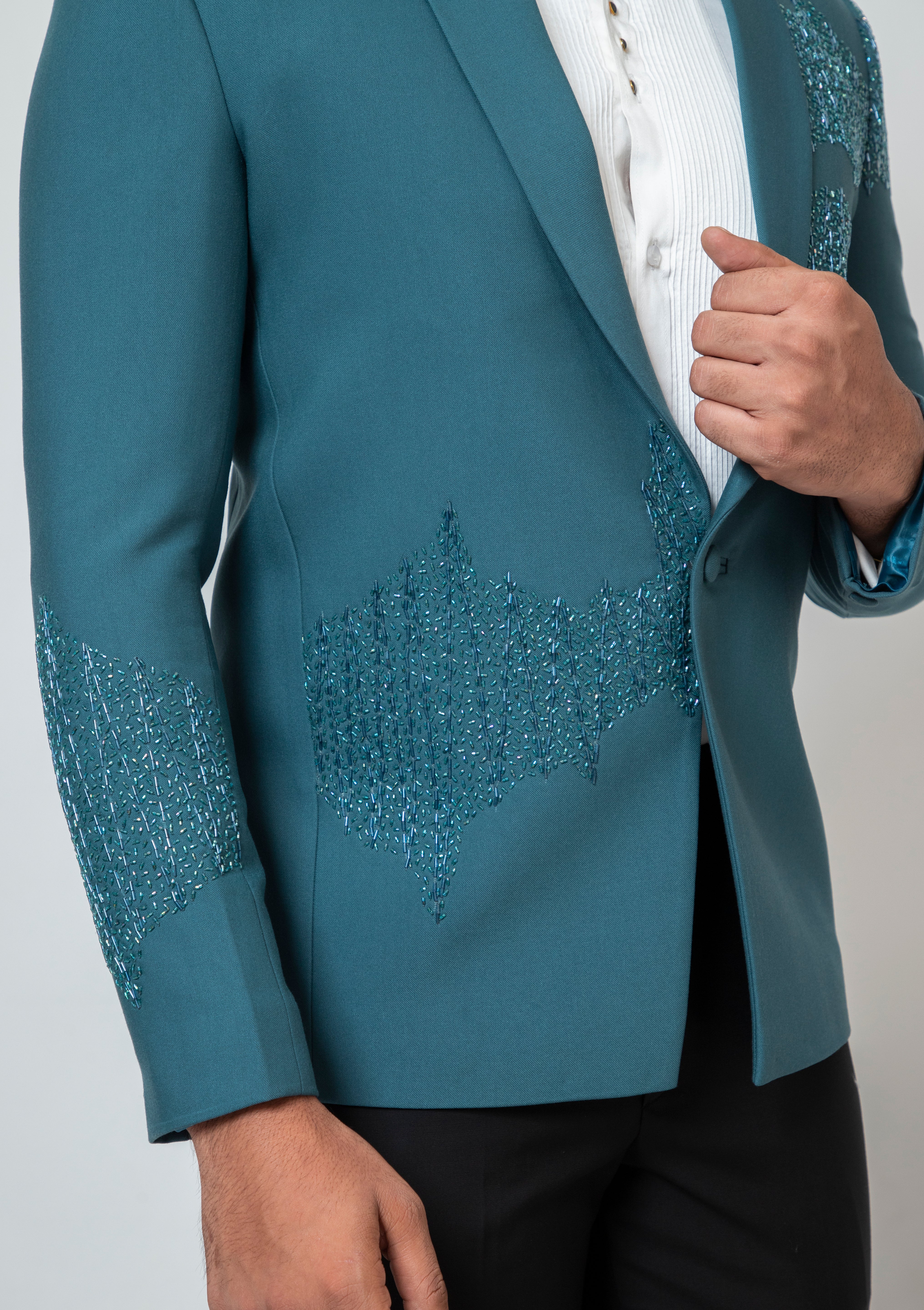 TEAL BLAZER SET