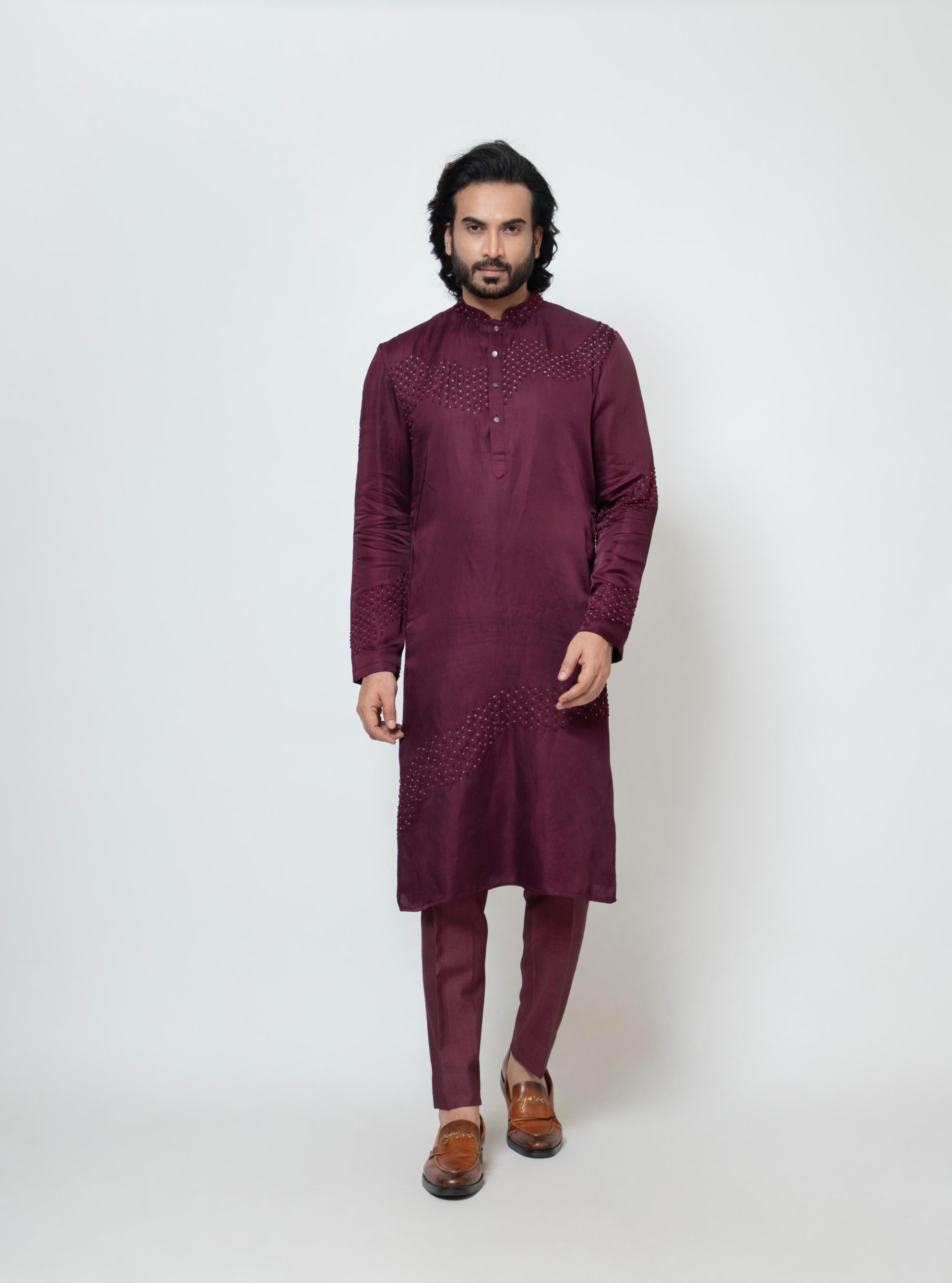 BURGUNDY BLISS KURTA SET