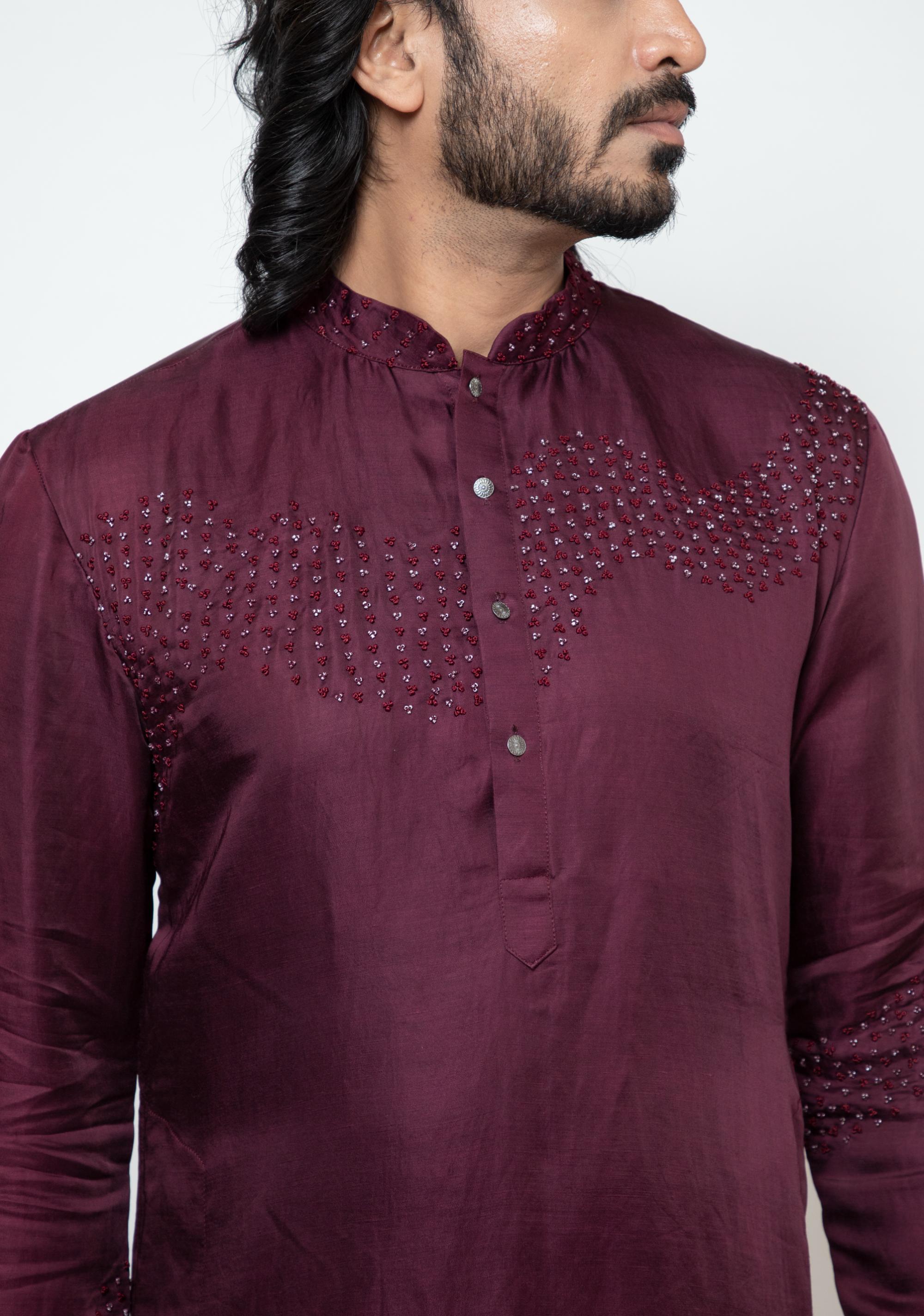 BURGUNDY BLISS KURTA SET