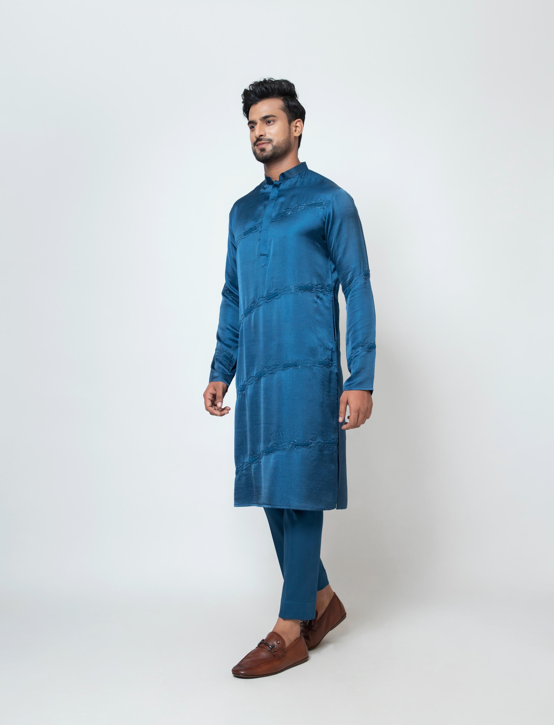 NAVY NUANCE KURTA SET