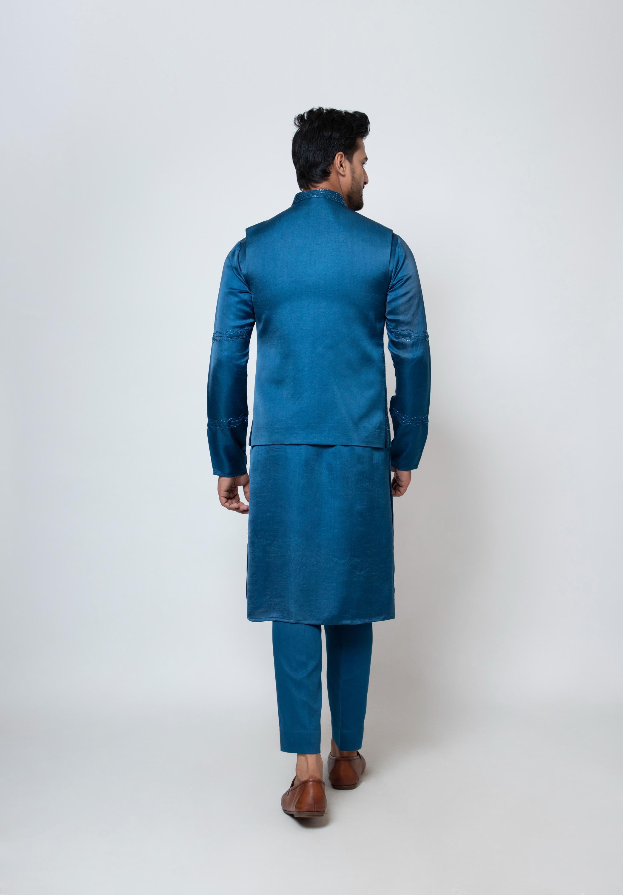 NAVY NUANCE NEHRU SET