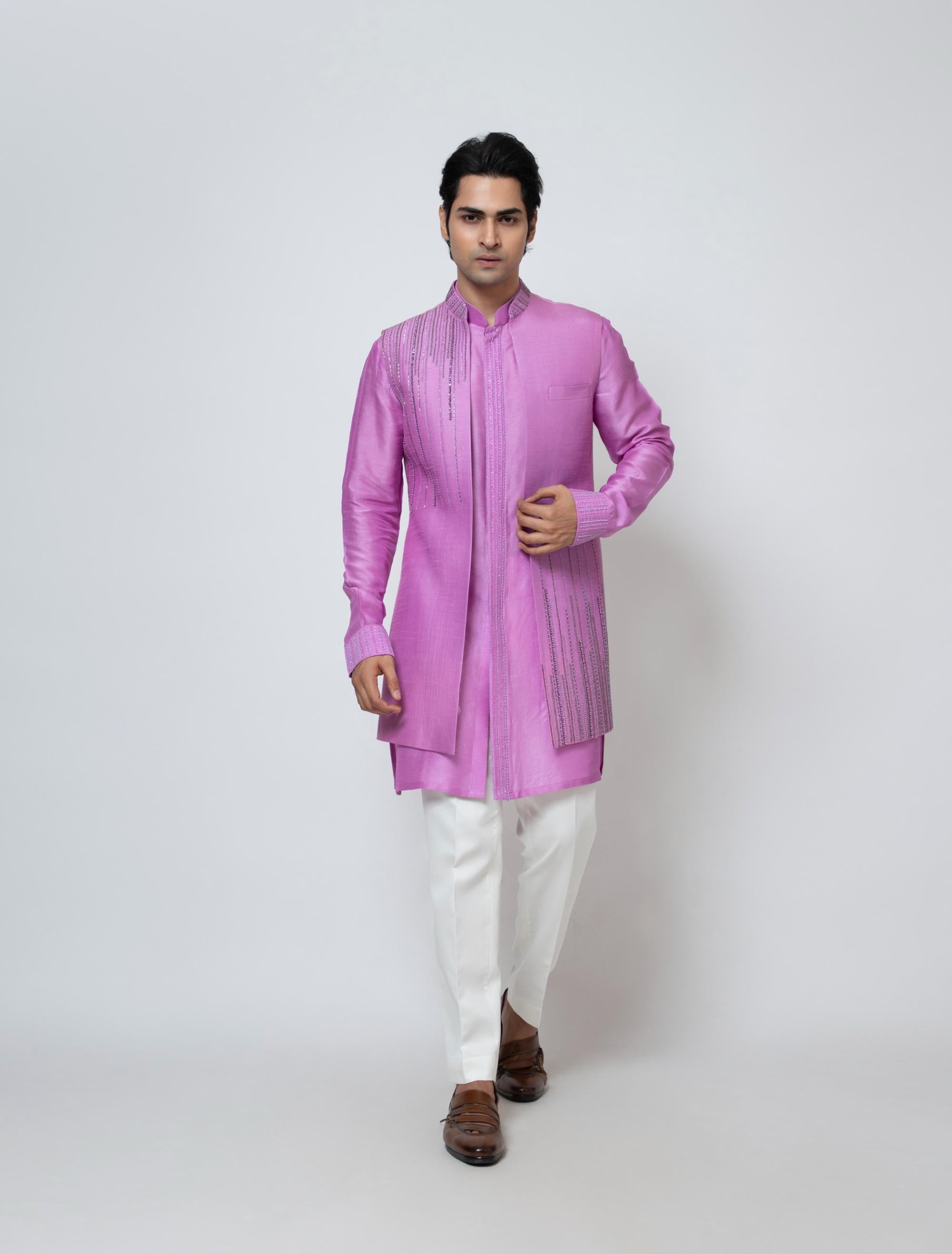 PURPLE REIGN LONG OPEN JACKET SET
