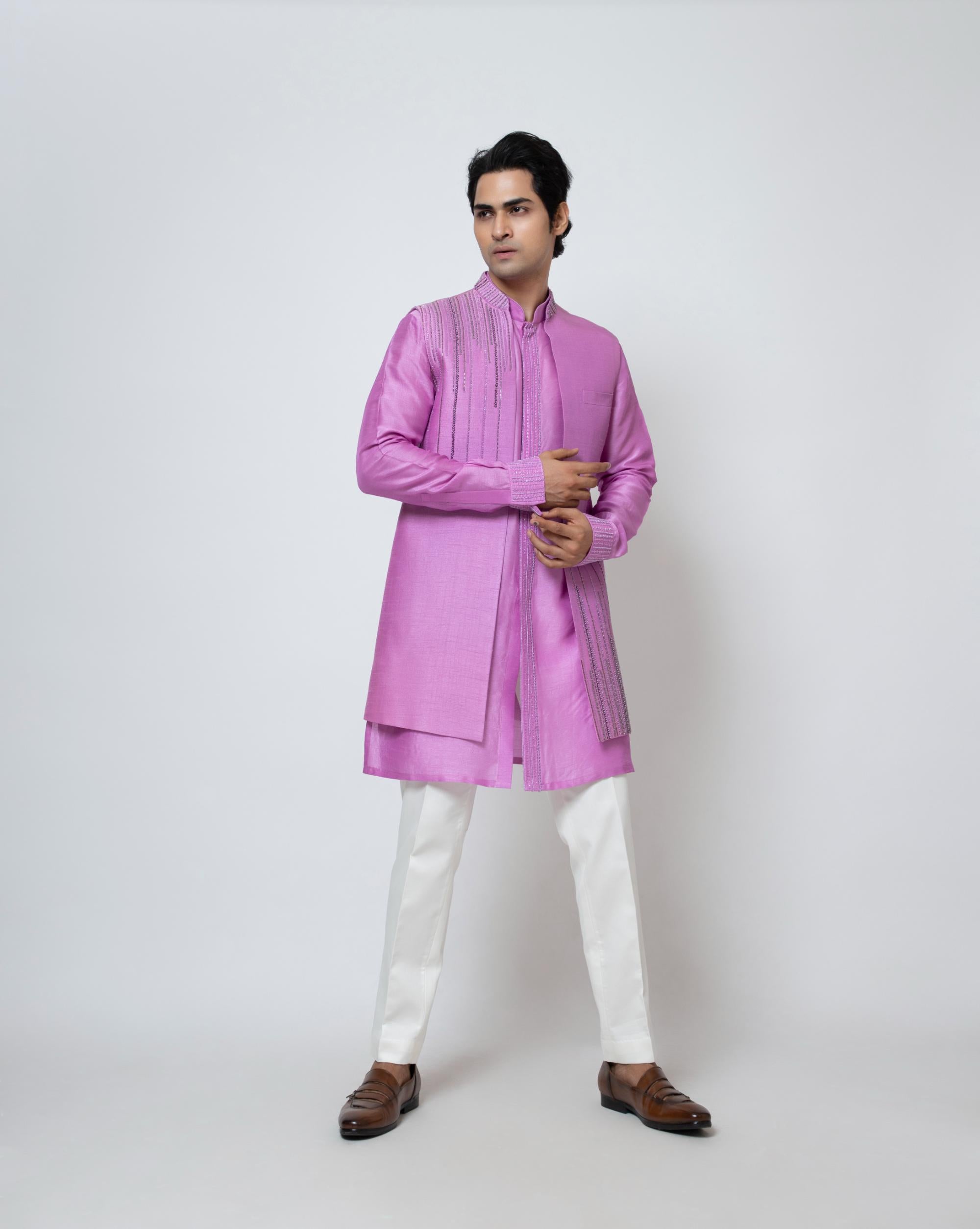 PURPLE REIGN LONG OPEN JACKET SET