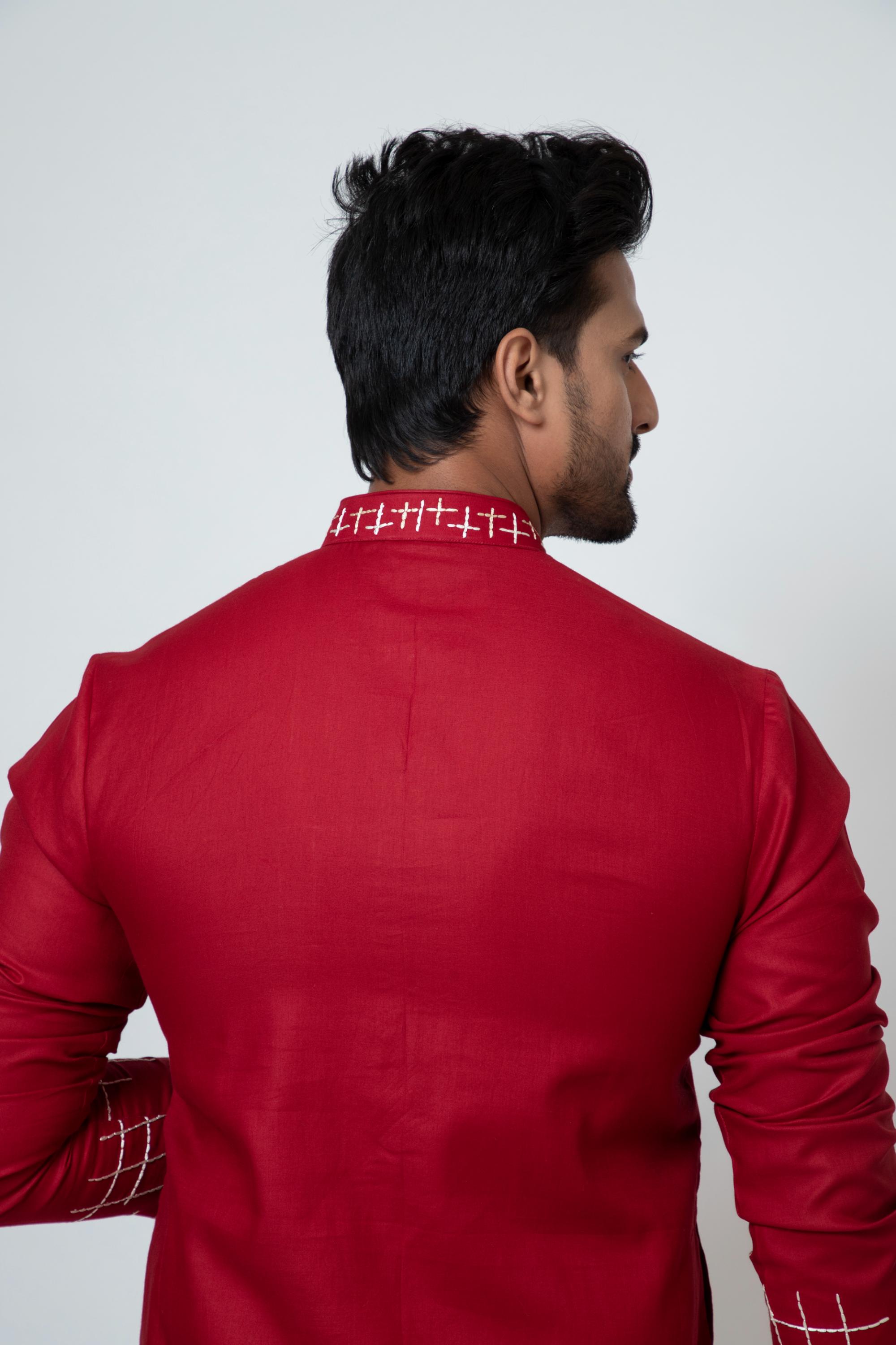 CRIMSON CHARM KURTA SET