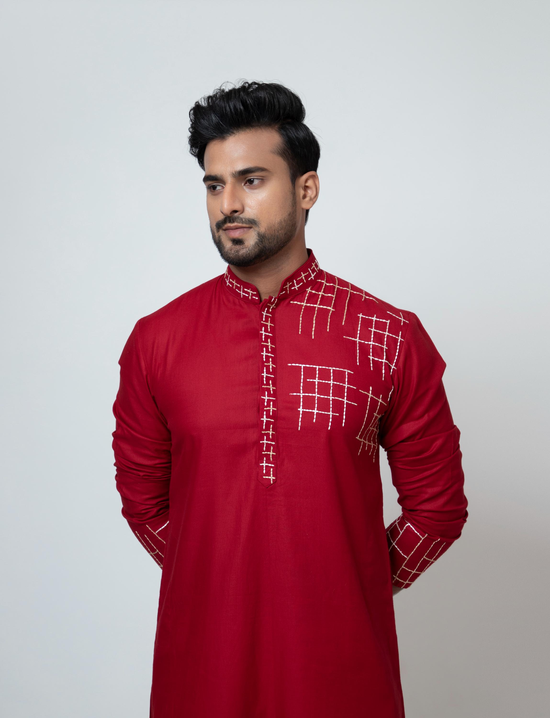 CRIMSON CHARM KURTA SET