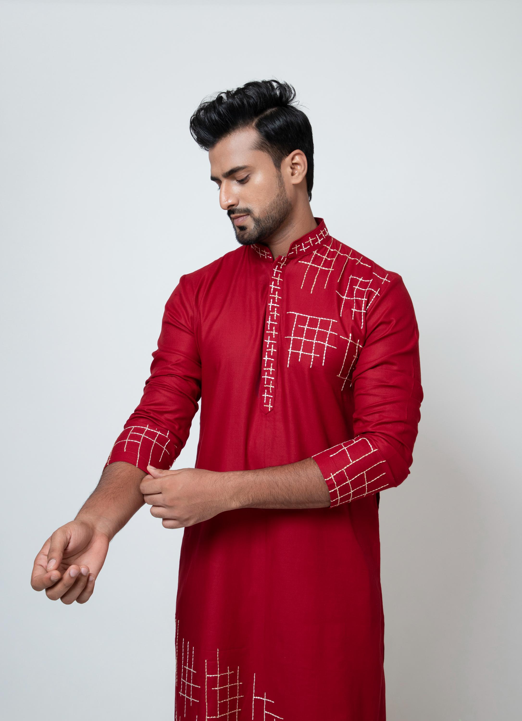 CRIMSON CHARM KURTA SET