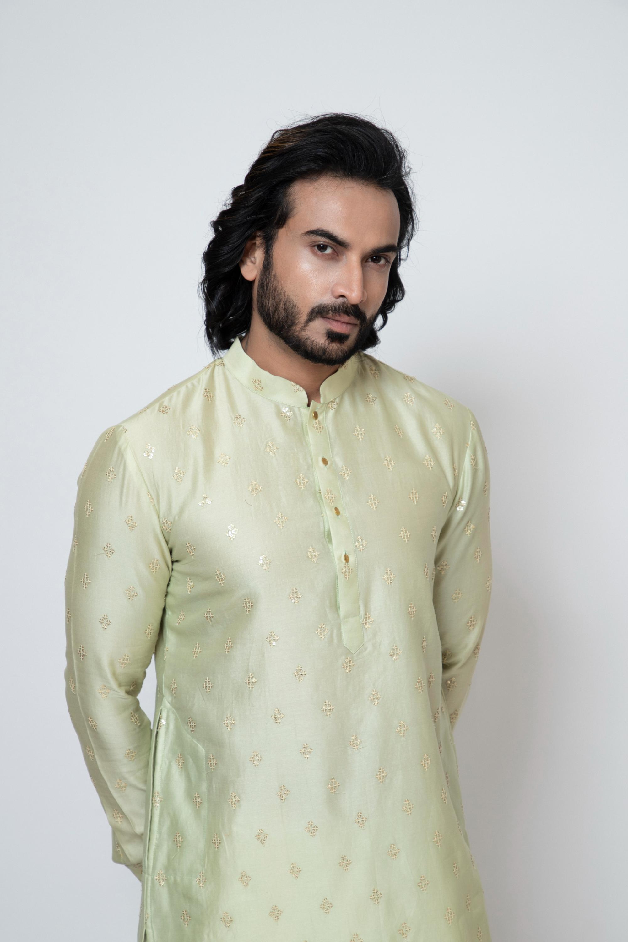 MINT BUTTERUP KURTA SET