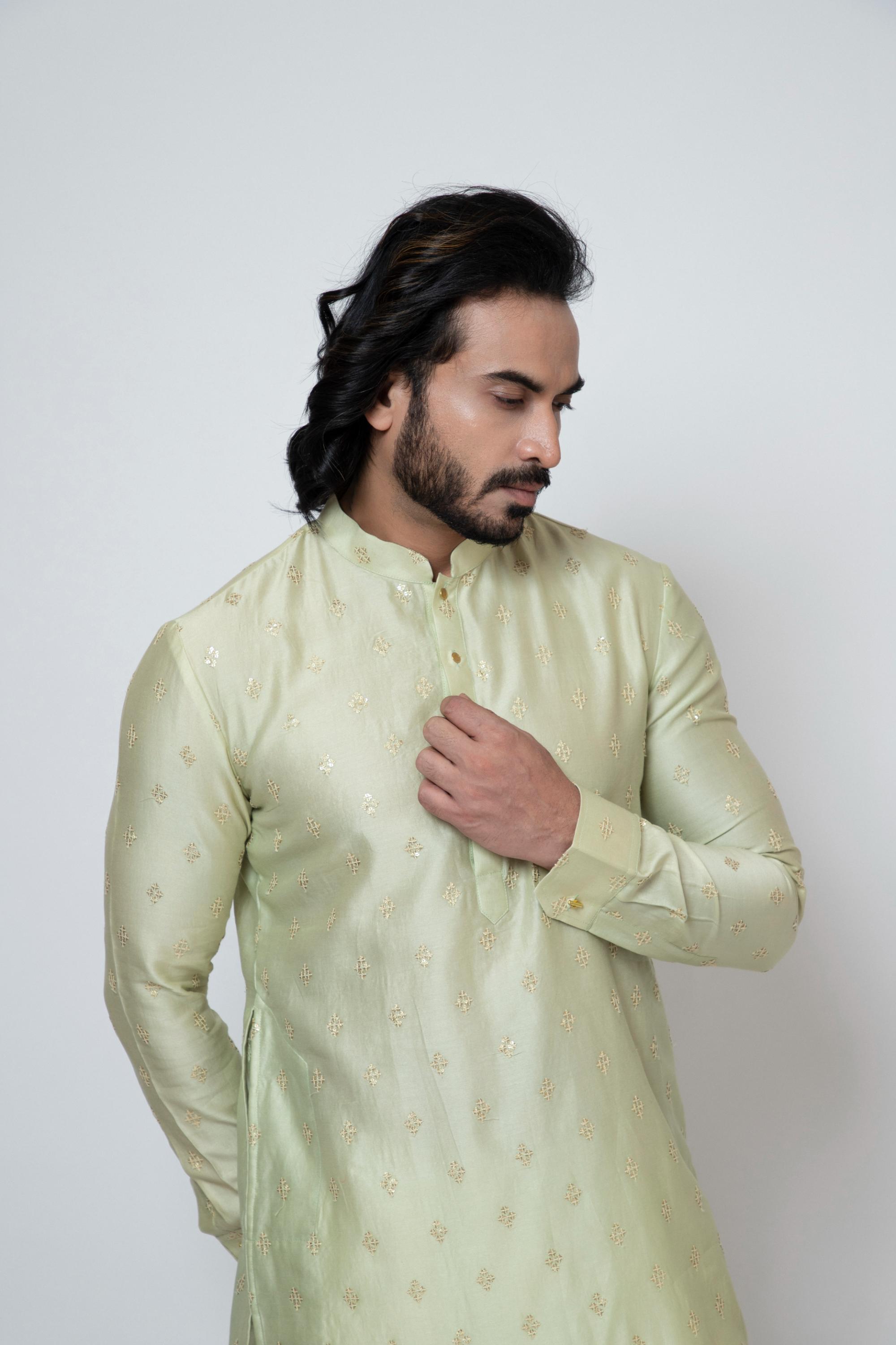MINT BUTTERUP KURTA SET