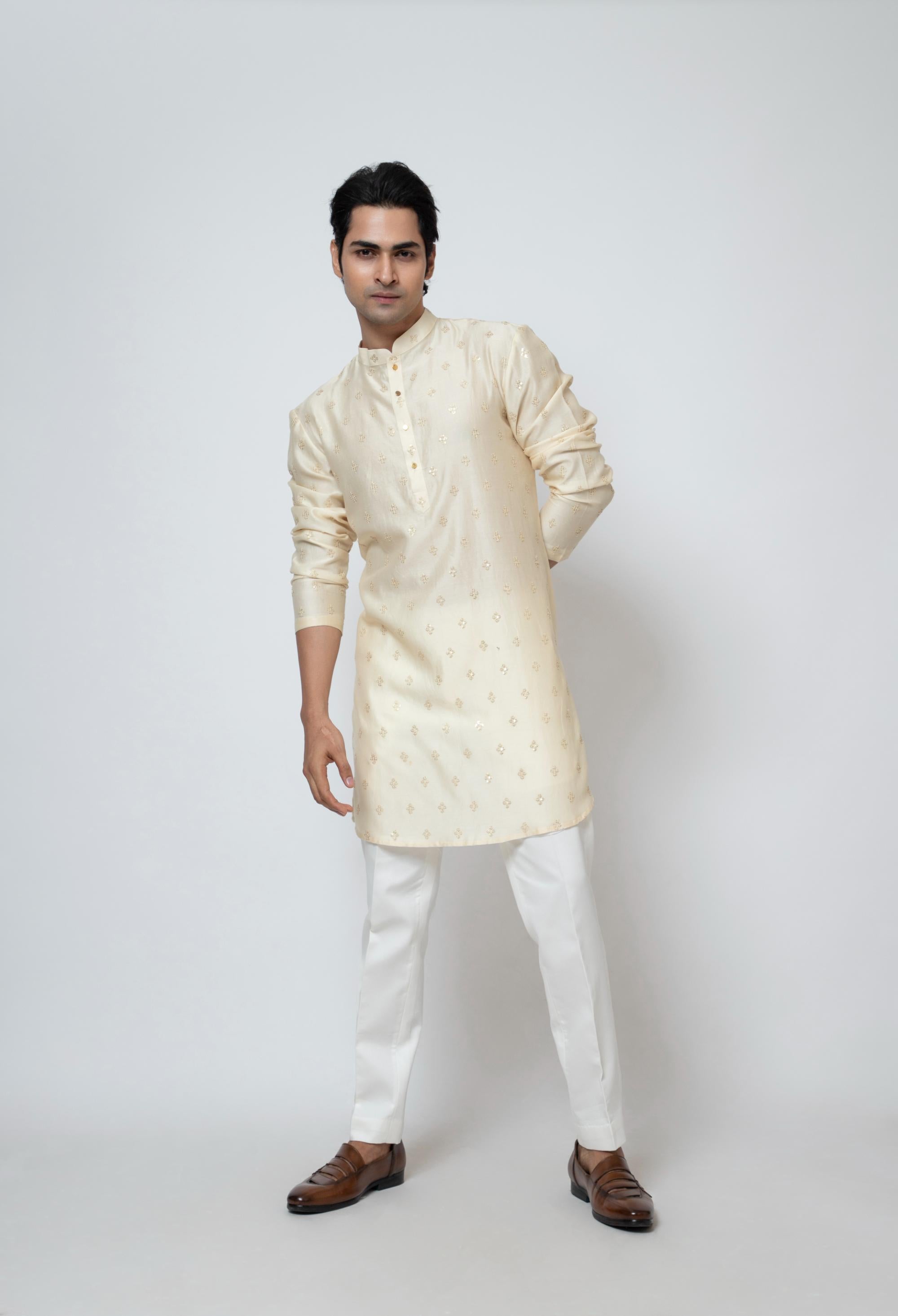 BEIGE BUTTERCUP KURTA SET