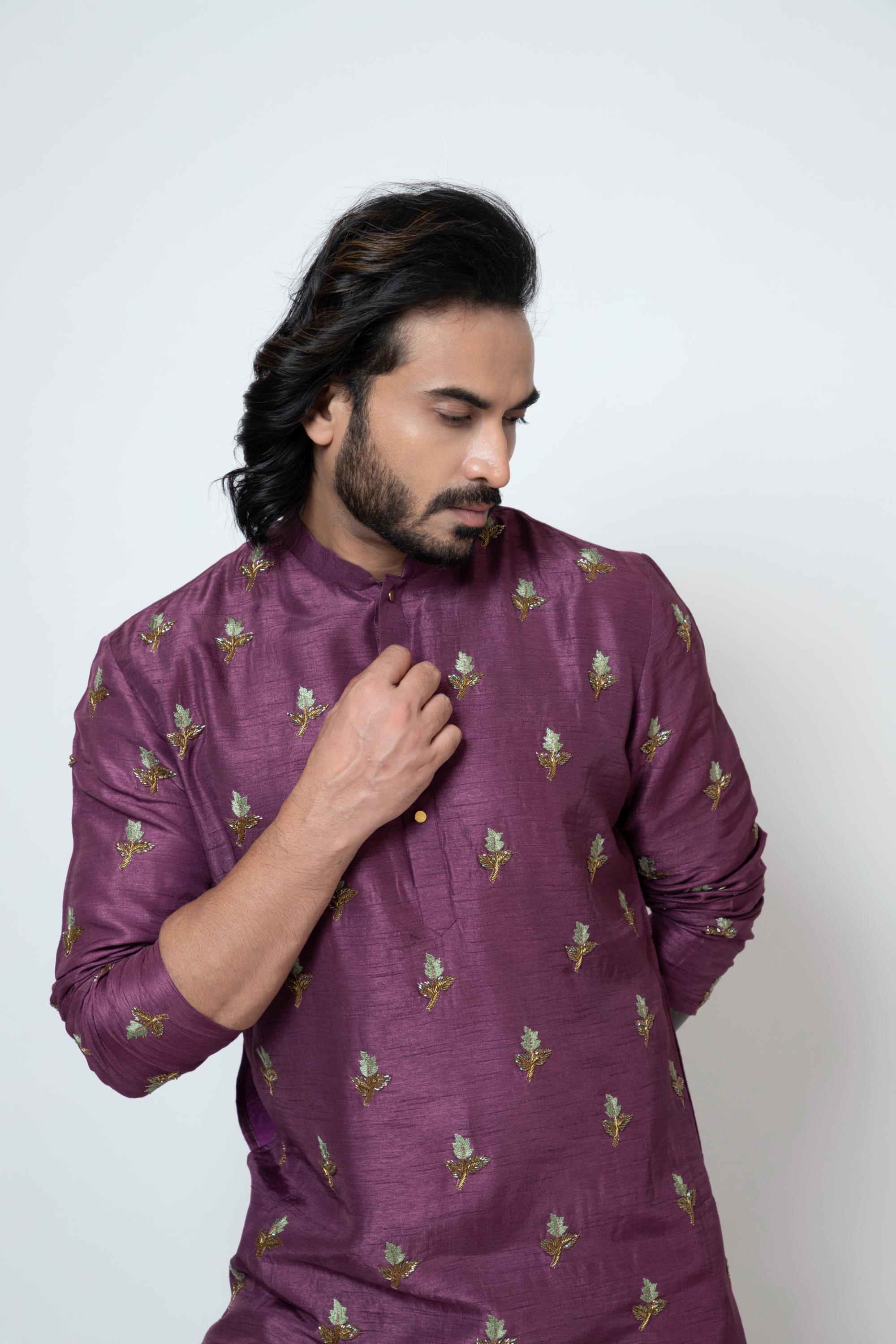 PLUM PETALS KURTA SET