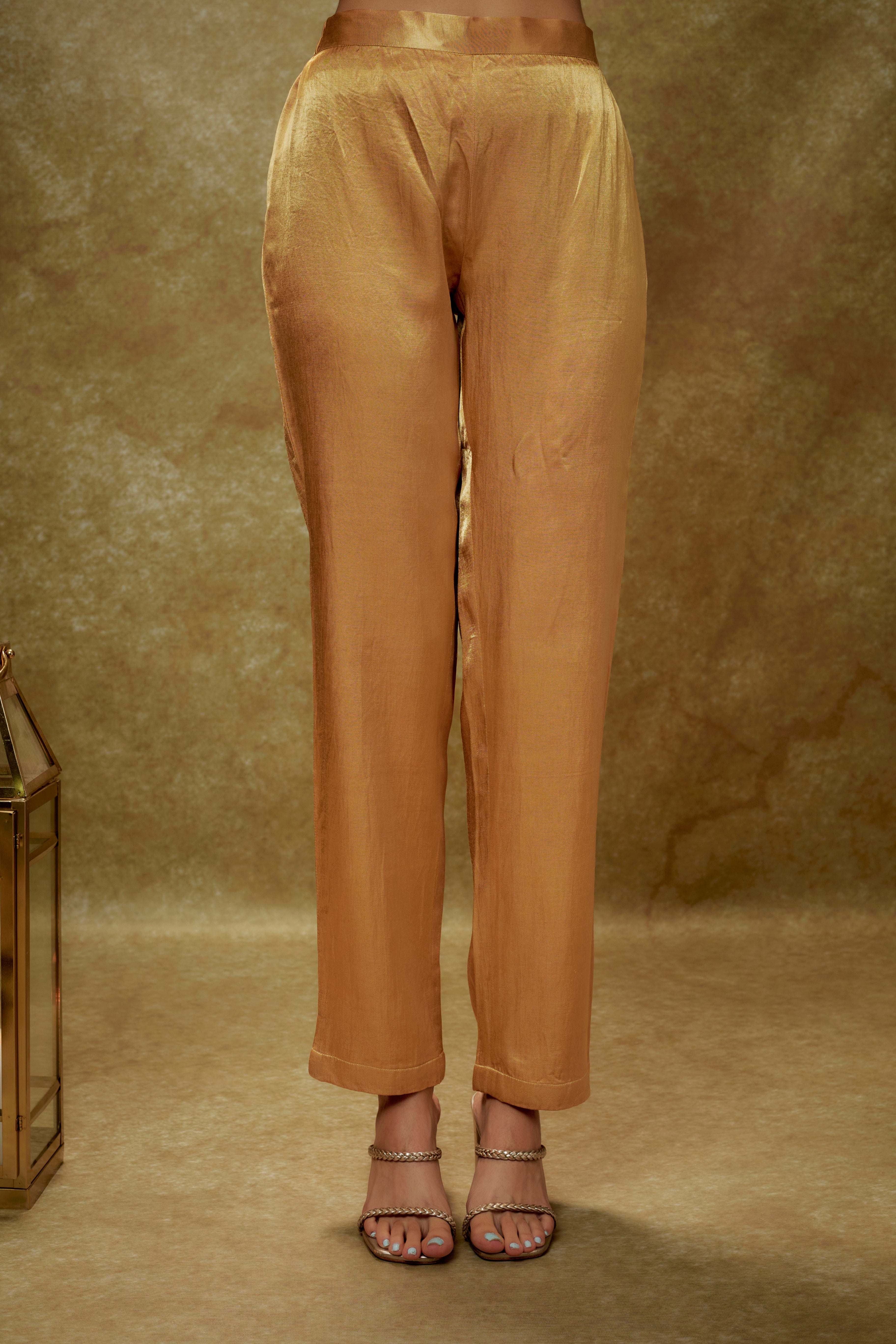 Champagne gold sequin Kurta pants set
