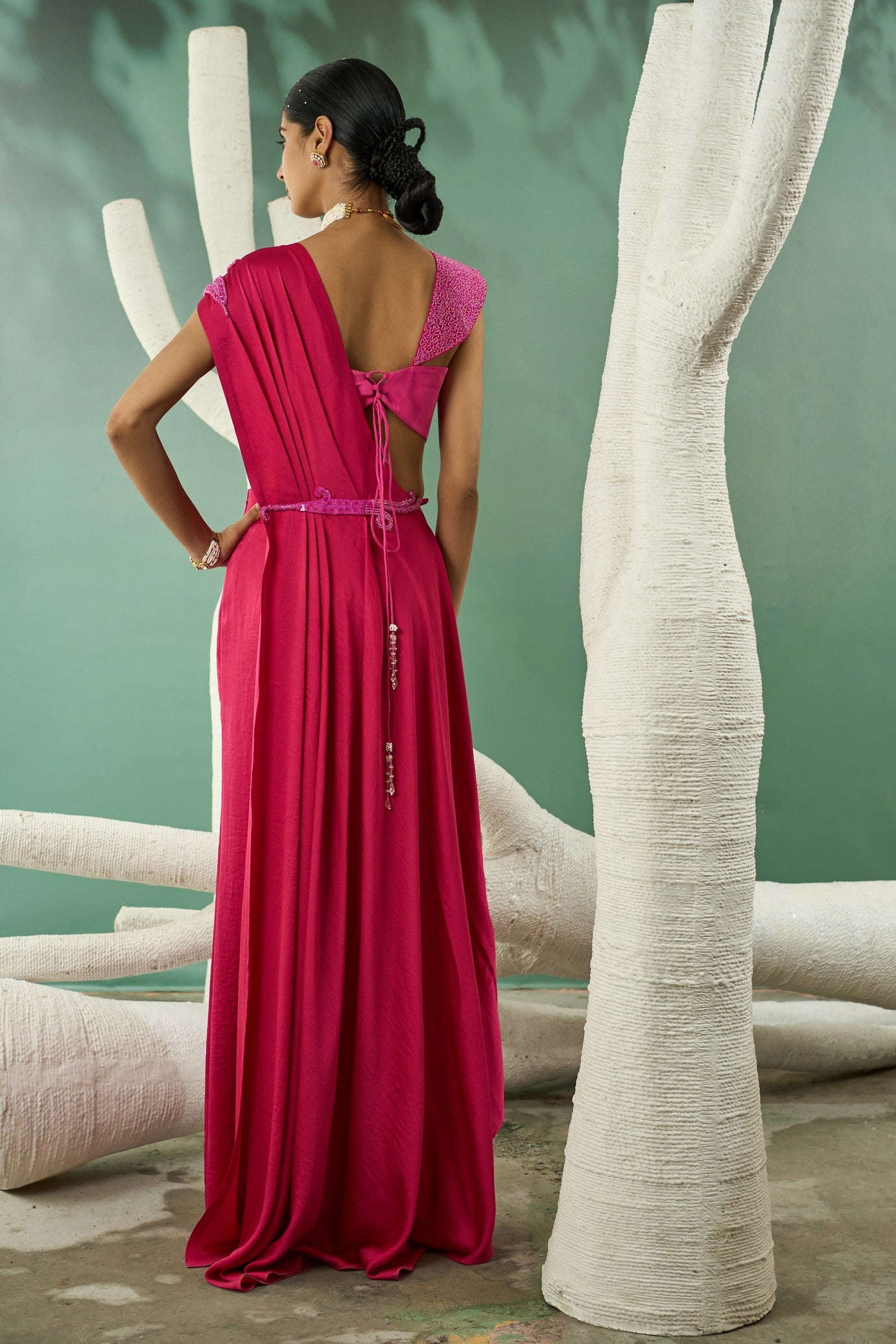 Fuschia Pink Drape Set