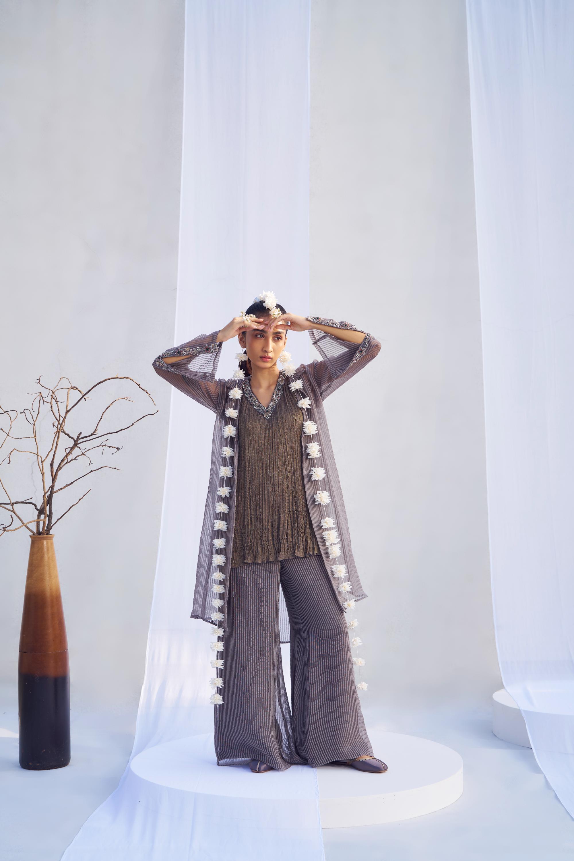 Shanta- Jacket with tunic set
