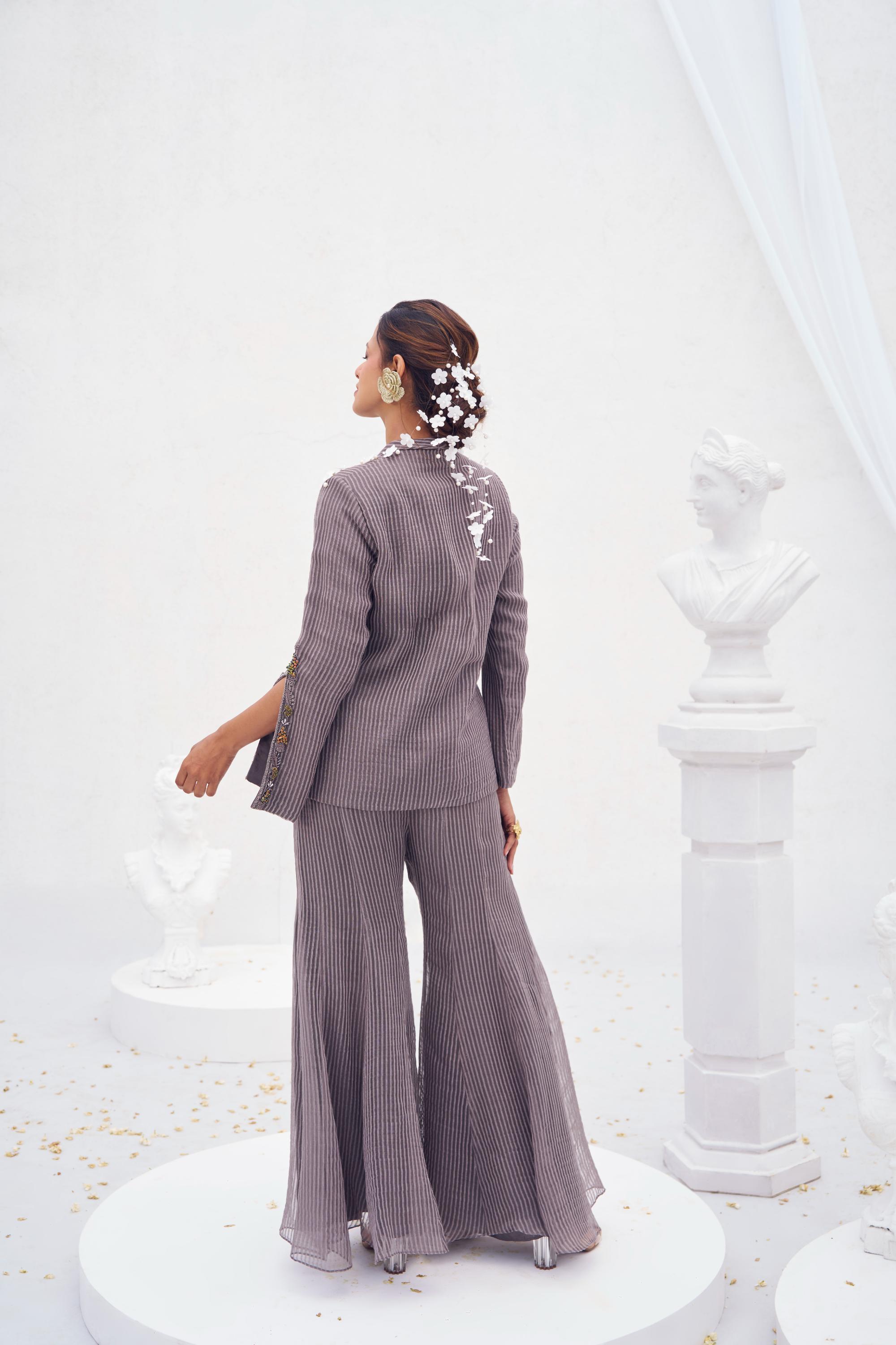 Anagha- Embroidered dressy blazer set