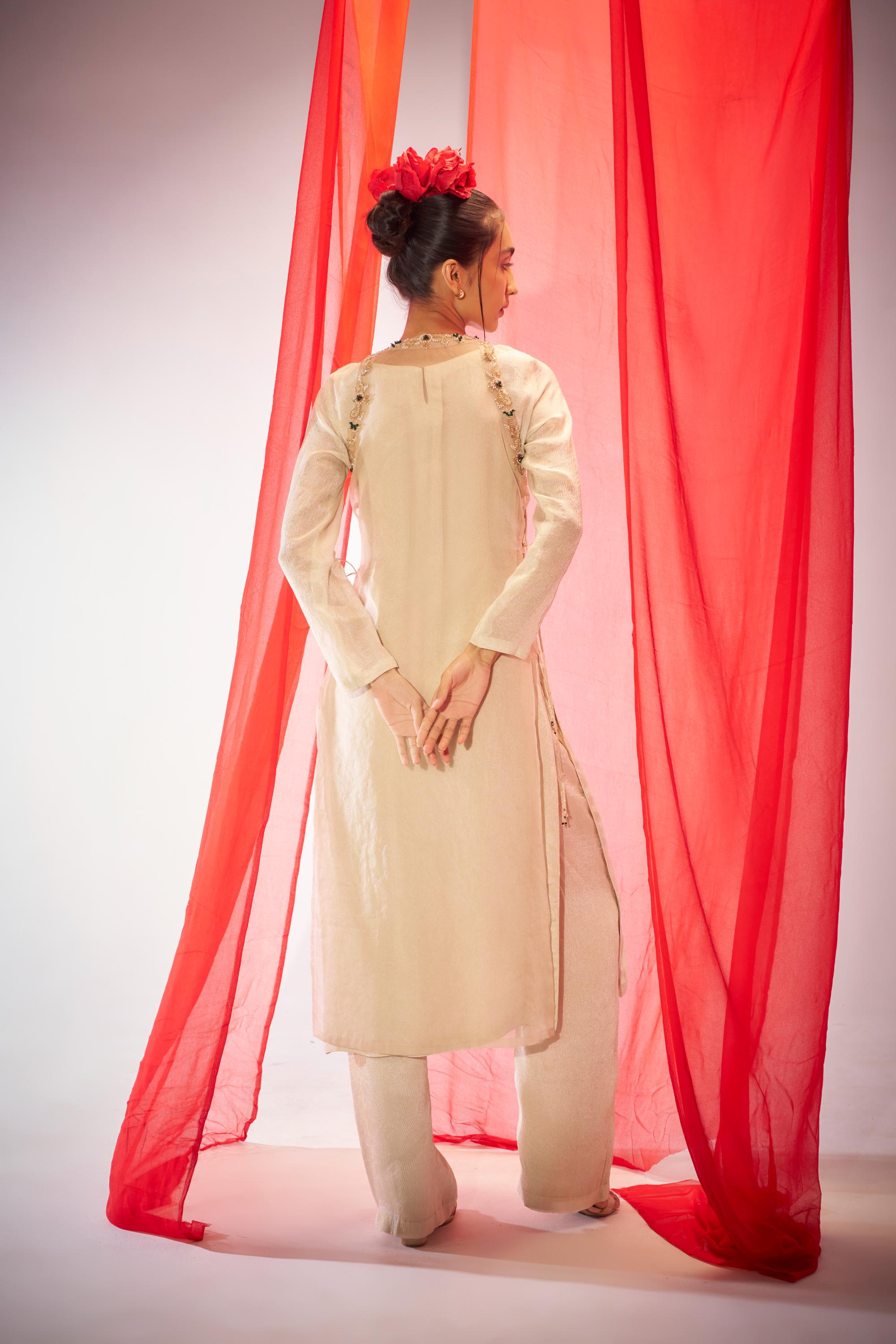 Shwetambara- Layered Kurta set