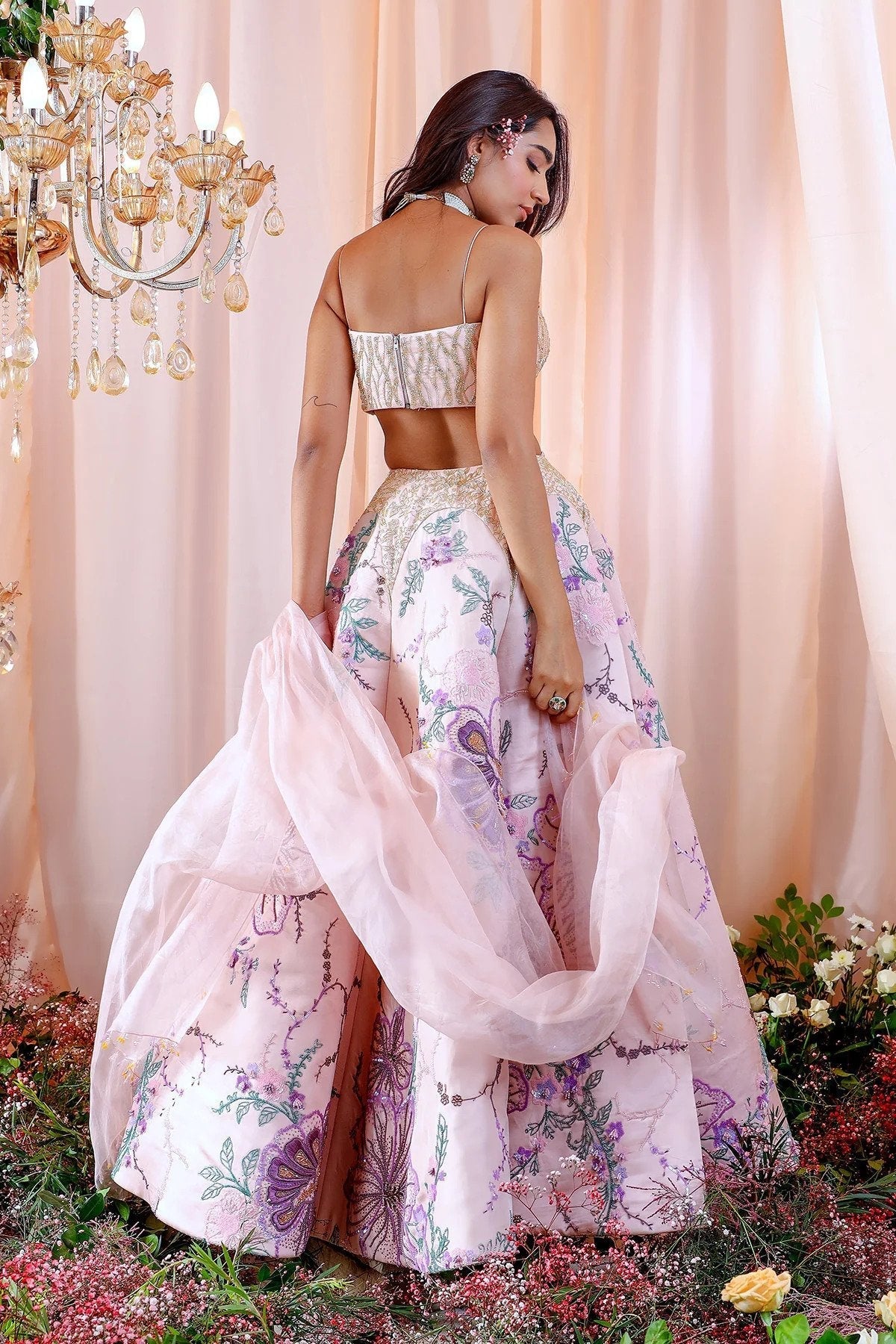 Hand Embroidered Lehenga Set