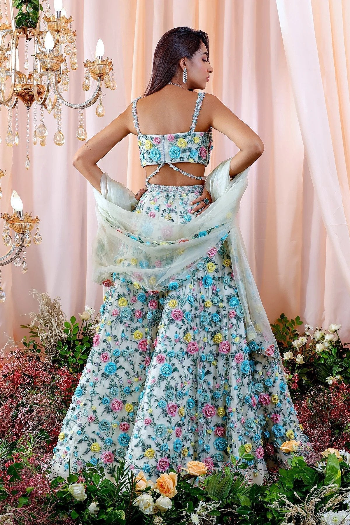 Hand Embroidered Lehenga Set