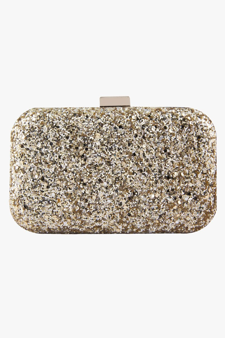 Golden shimmer clutch