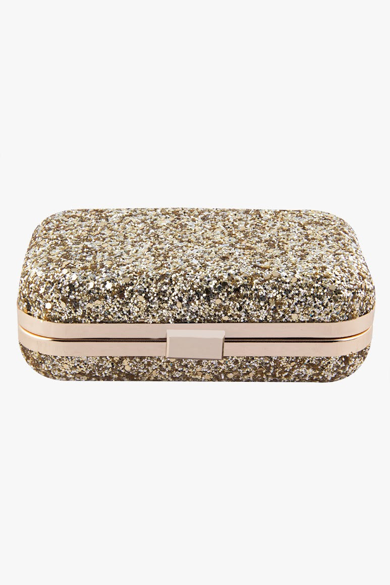 Golden shimmer clutch
