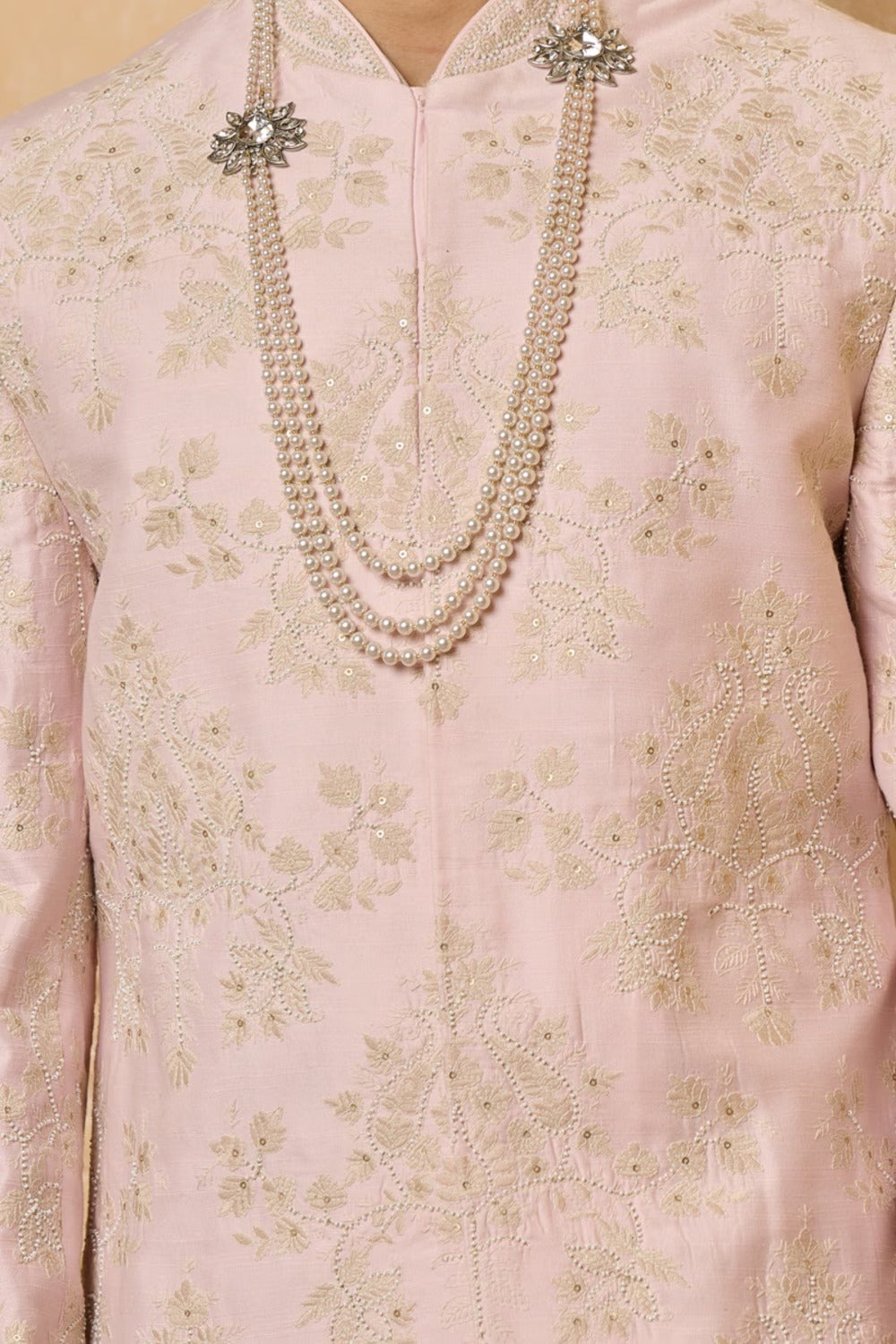 Pink Embroidered Sherwani