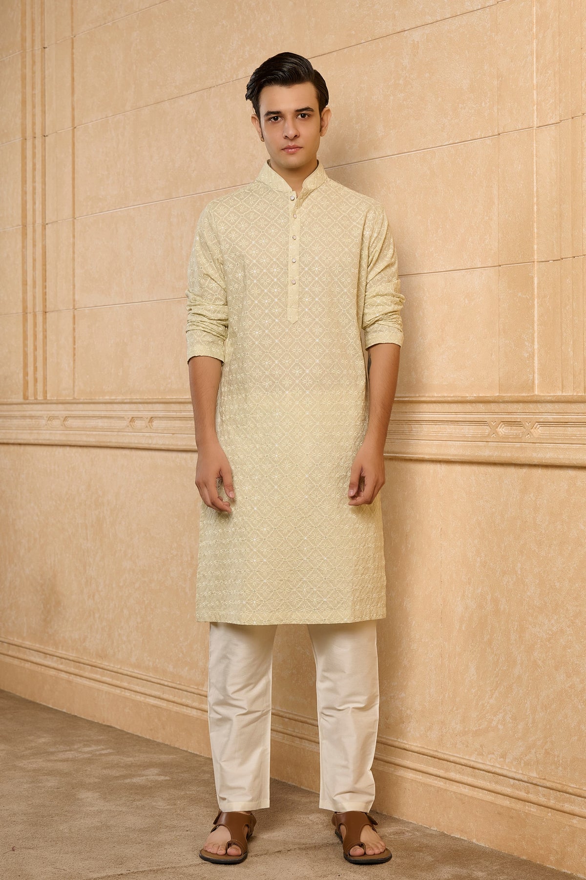 Celadon Motif Kurta Set