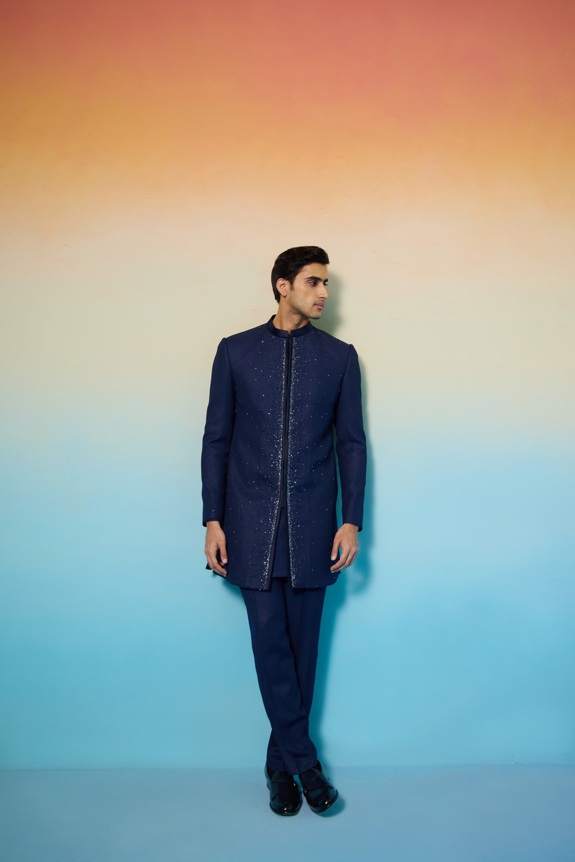 Blue Comet sherwani set