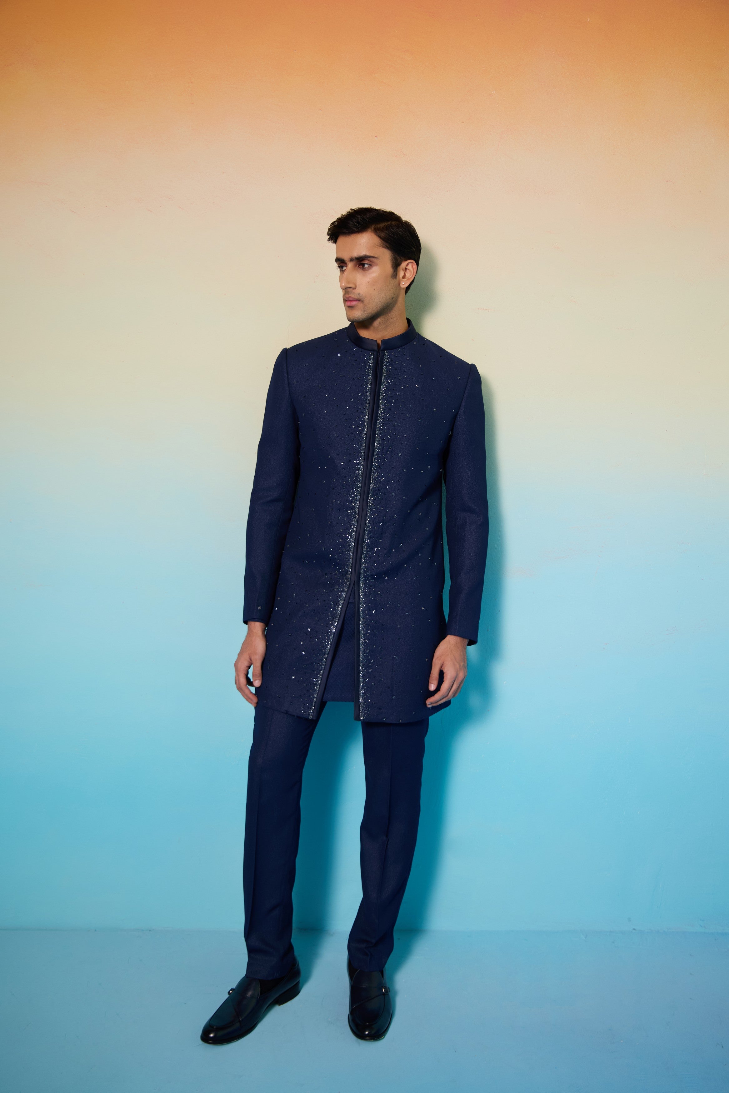 Blue Comet sherwani set