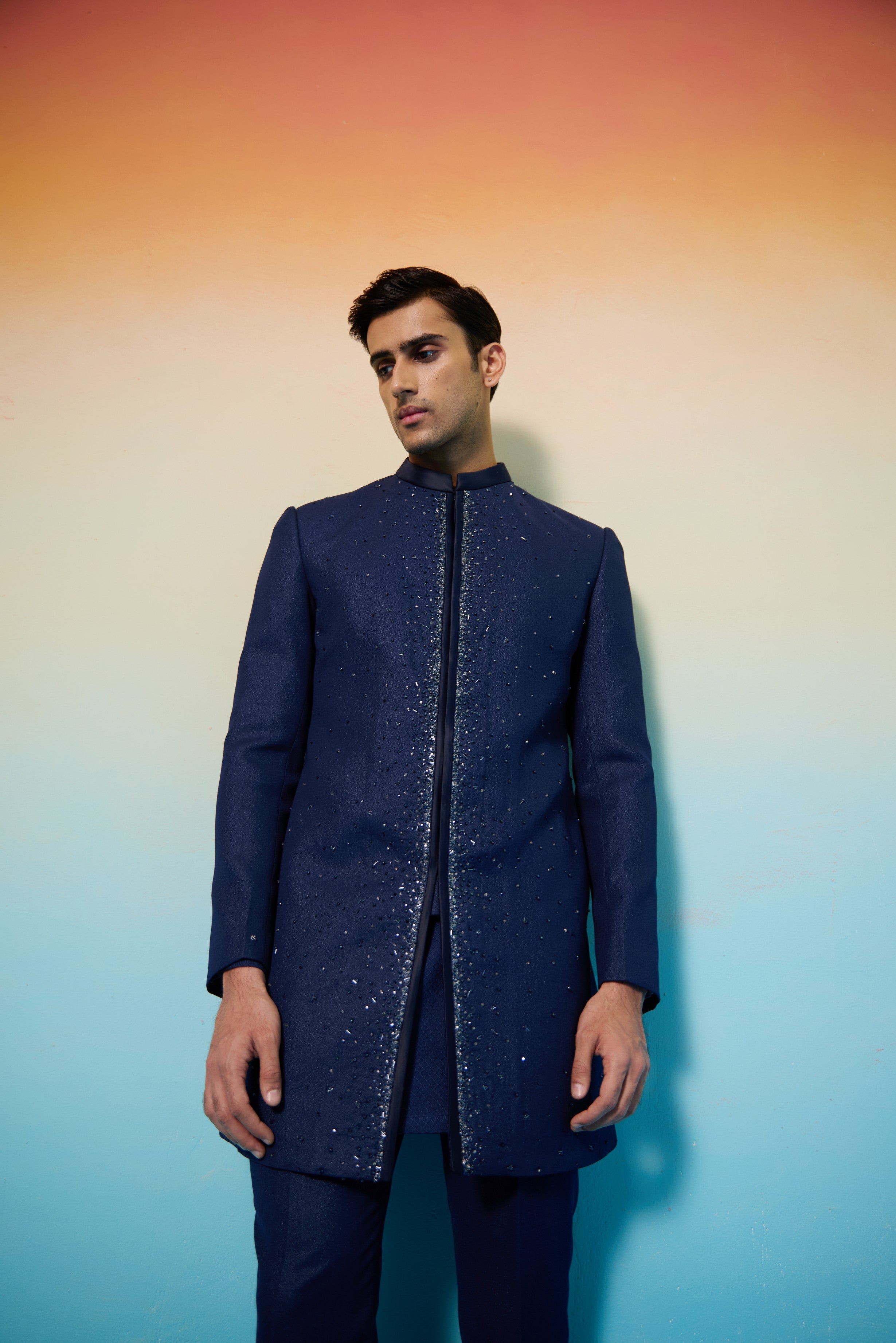 Blue Comet sherwani set