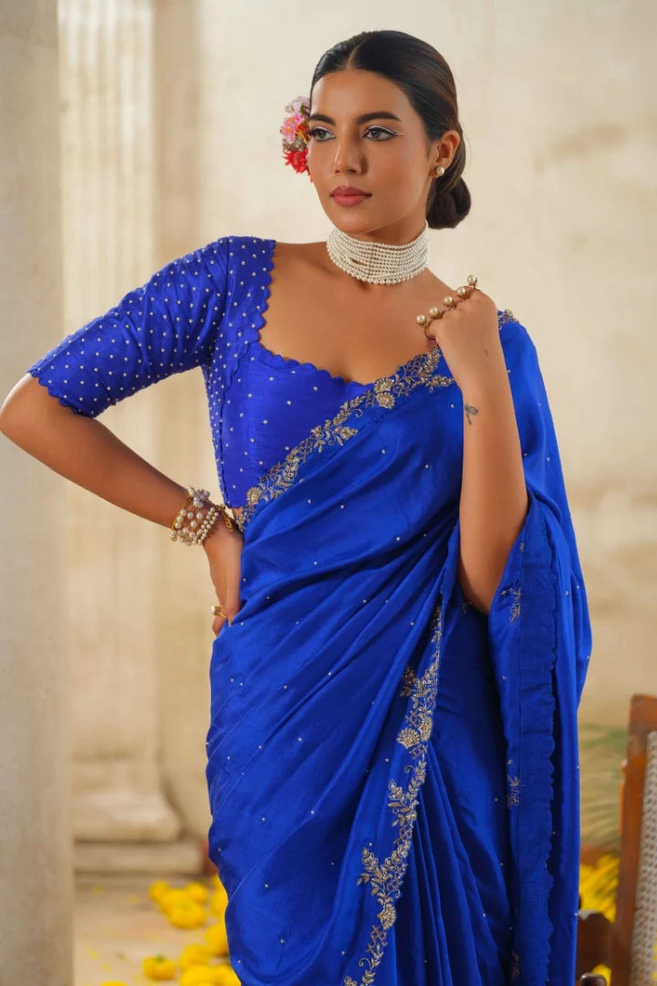 Royal Blue Silk Saree