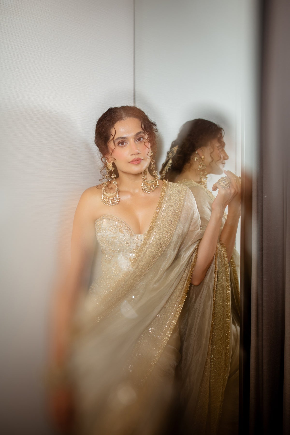 Taapsee Pannu in Sabira Saree Set