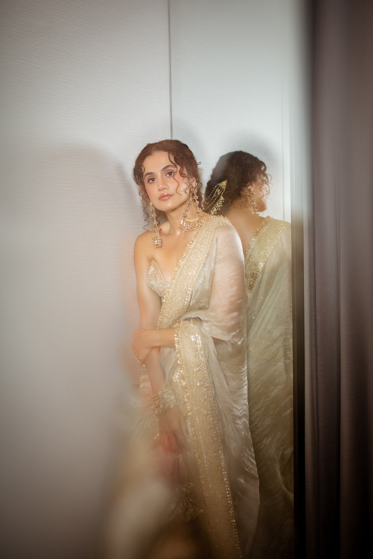 Taapsee Pannu in Sabira Saree Set