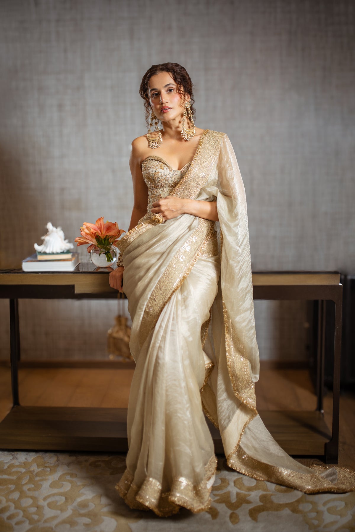 Taapsee Pannu in Sabira Saree Set