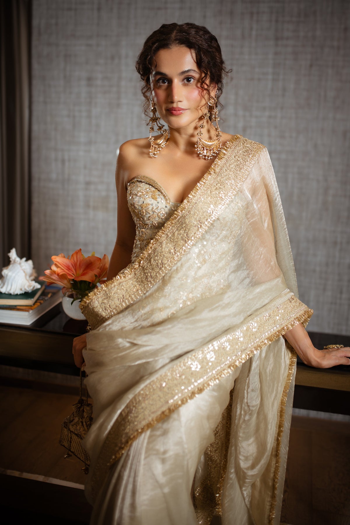 Taapsee Pannu in Sabira Saree Set