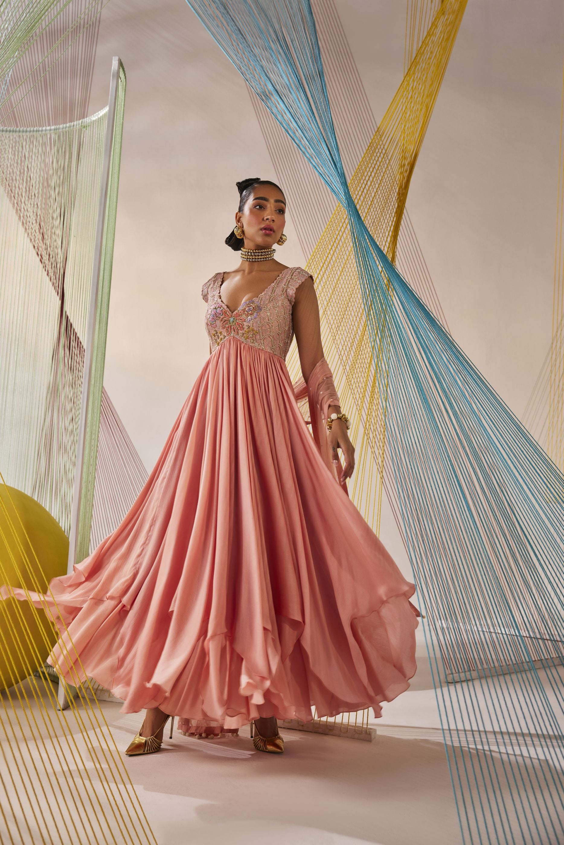 Myra anarkali set